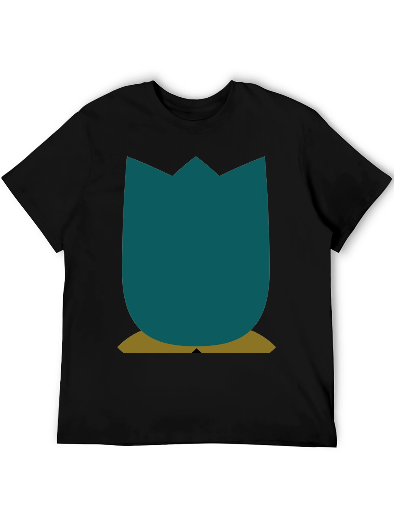 Minimalist Tulip Graphic Tee - Black