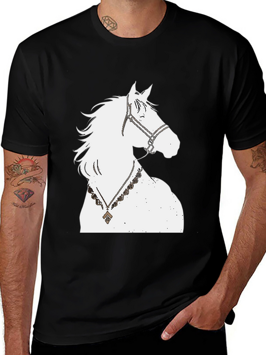 Horse Graphic Tee - Black