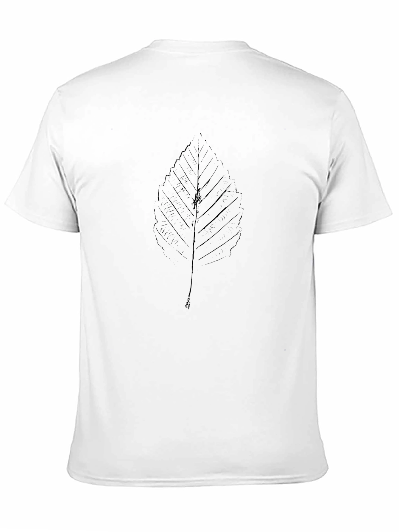 Mens Black Leaf Print T-Shirt