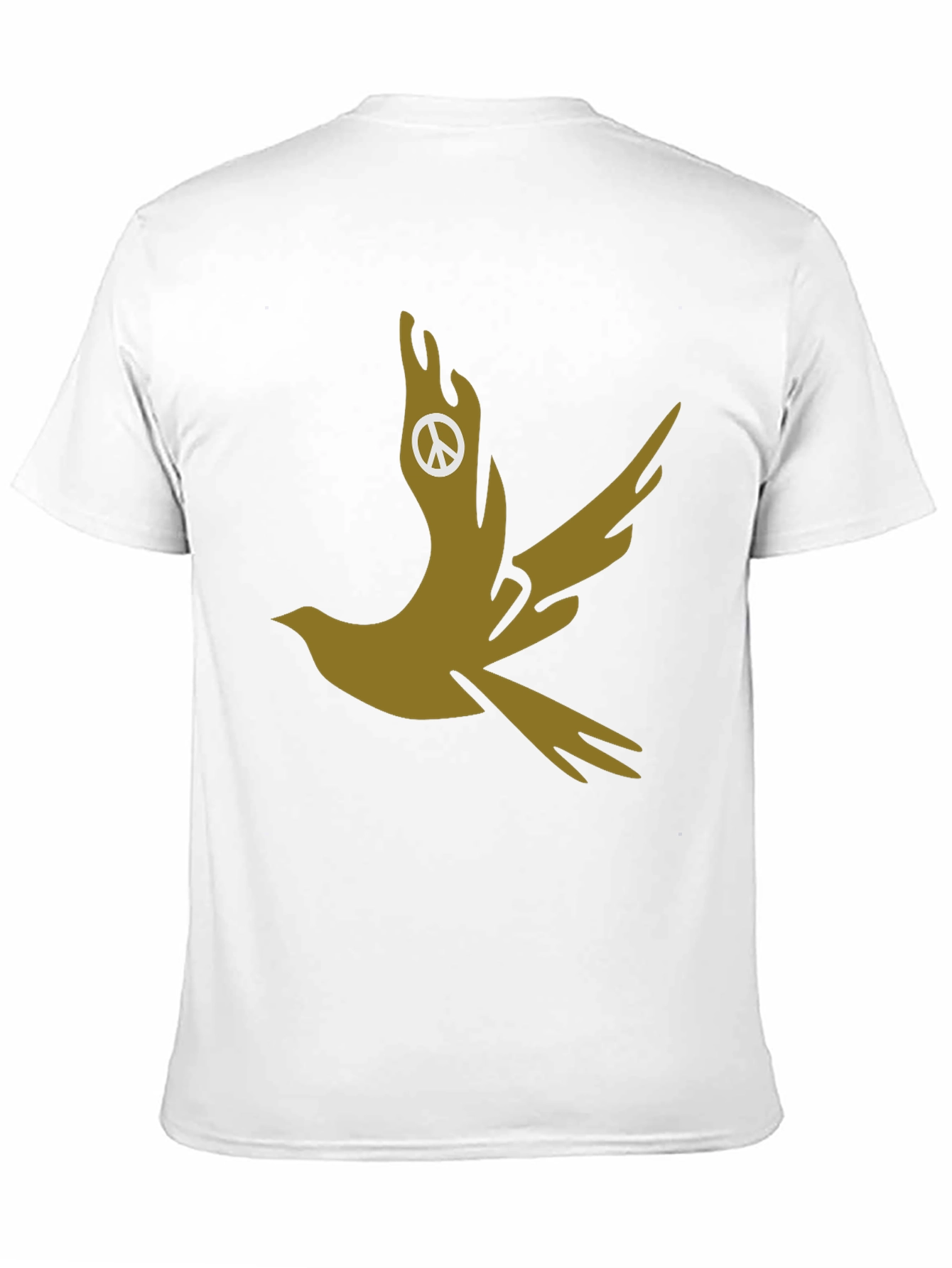 Dove Peace Sign Graphic Tee - Stylish Black T-Shirt