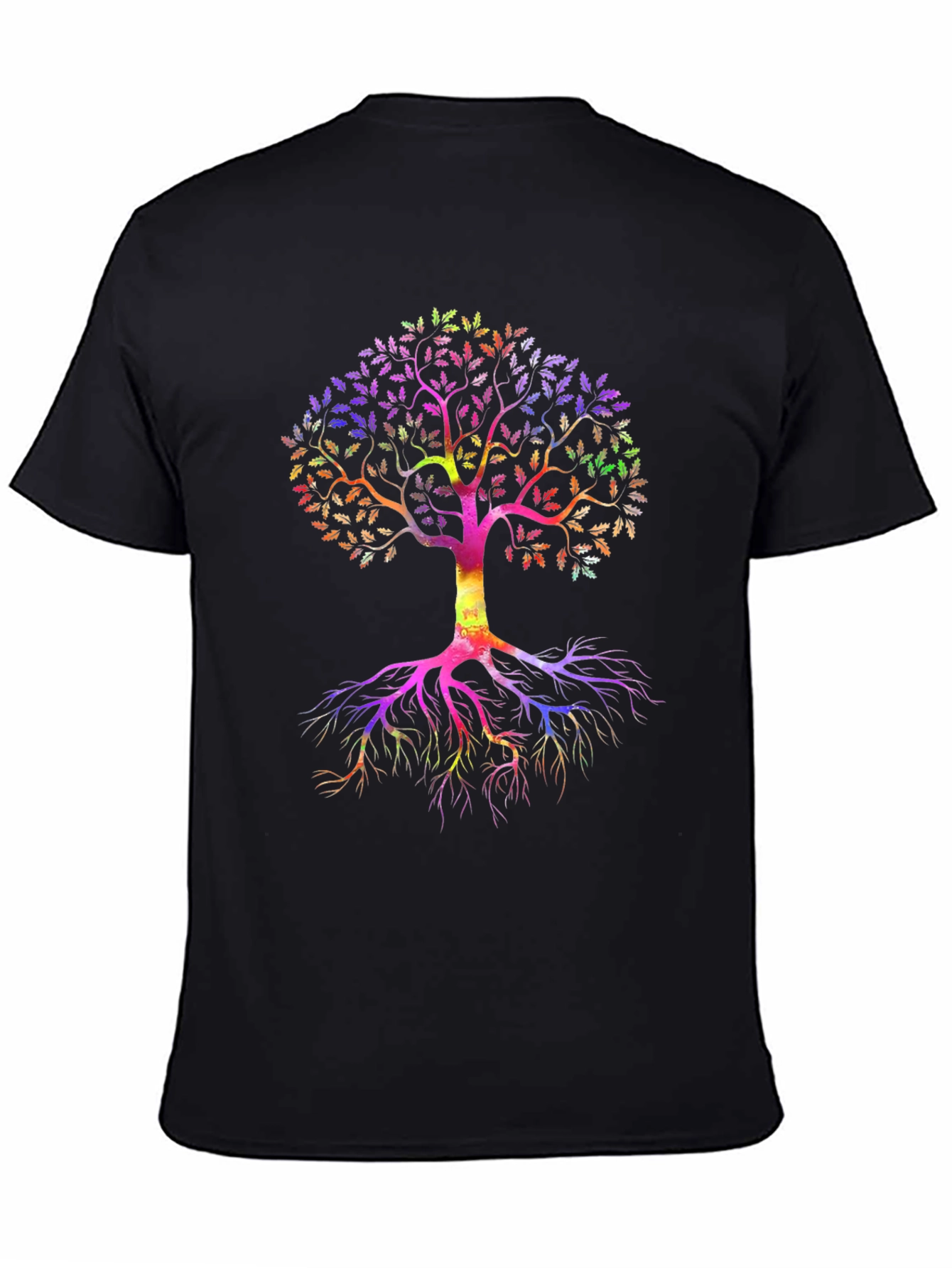 Rainbow Tree of Life Black T-Shirt