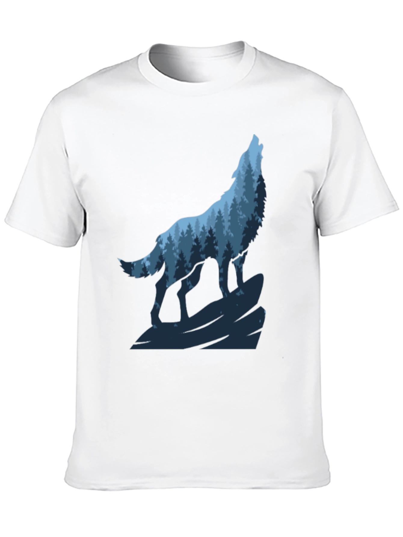 Wolf Forest Graphic Black T-Shirt