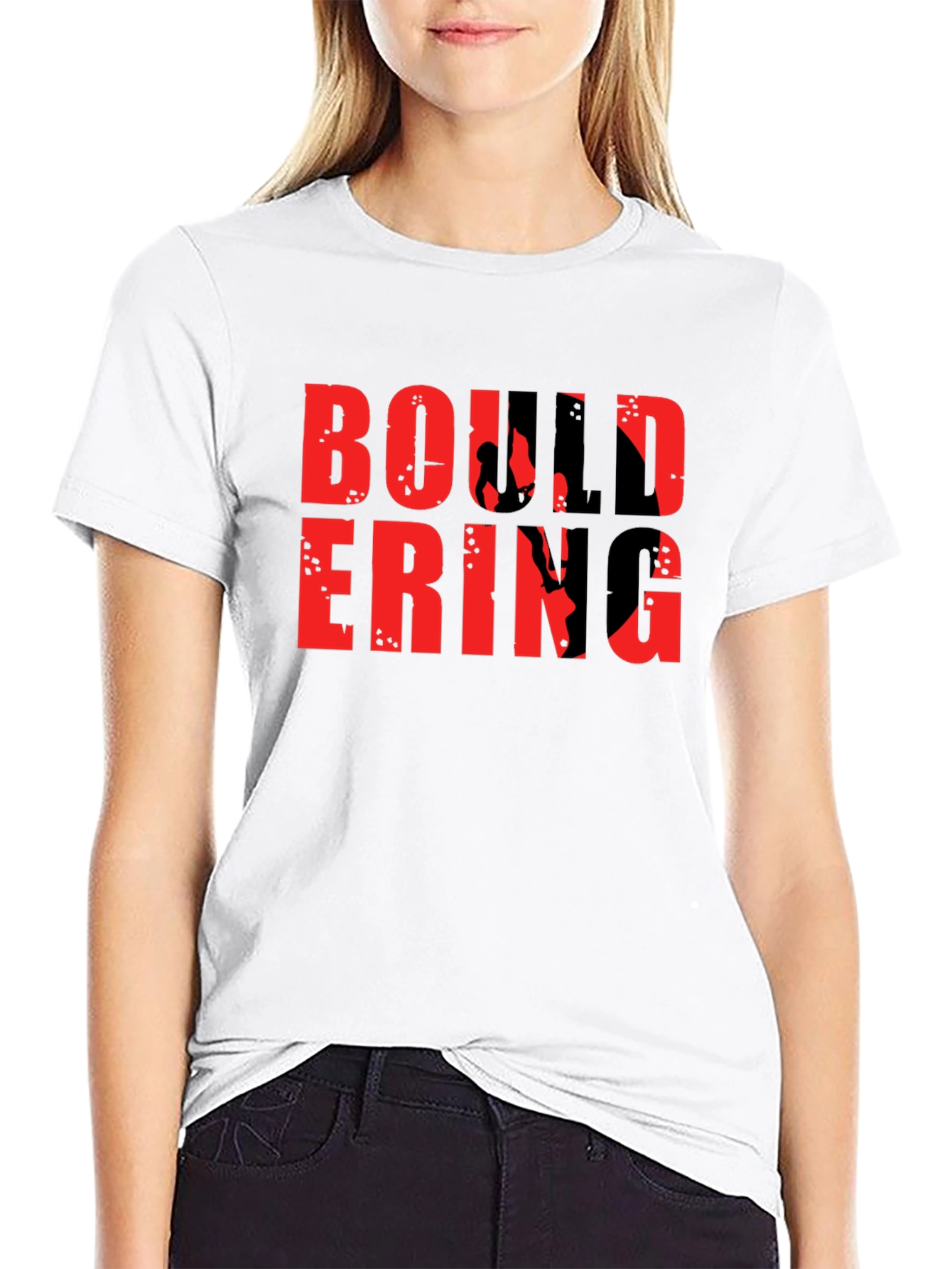 Bouldering Graphic T-Shirt - Black Cotton Climbing Tee