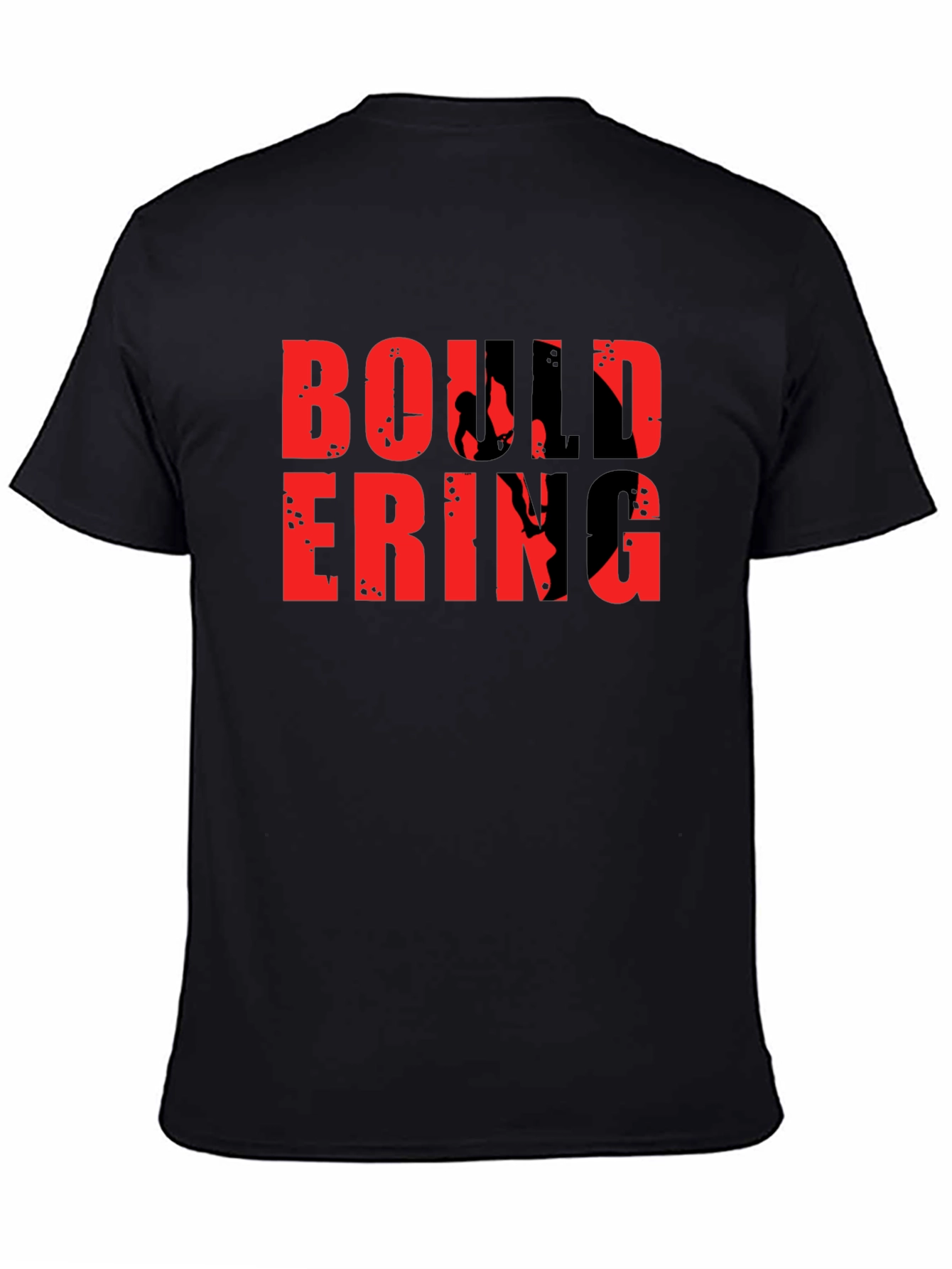 Bouldering Graphic T-Shirt - Black Cotton Climbing Tee