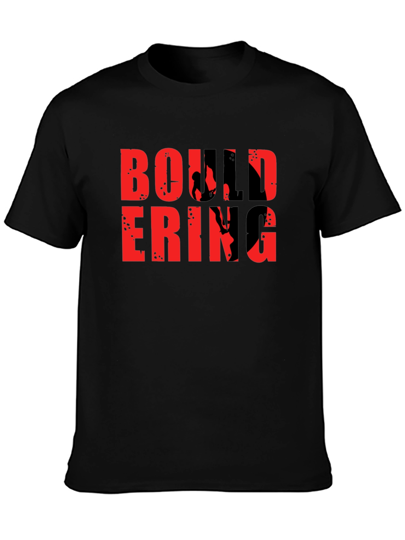 Bouldering Graphic T-Shirt - Black Cotton Climbing Tee