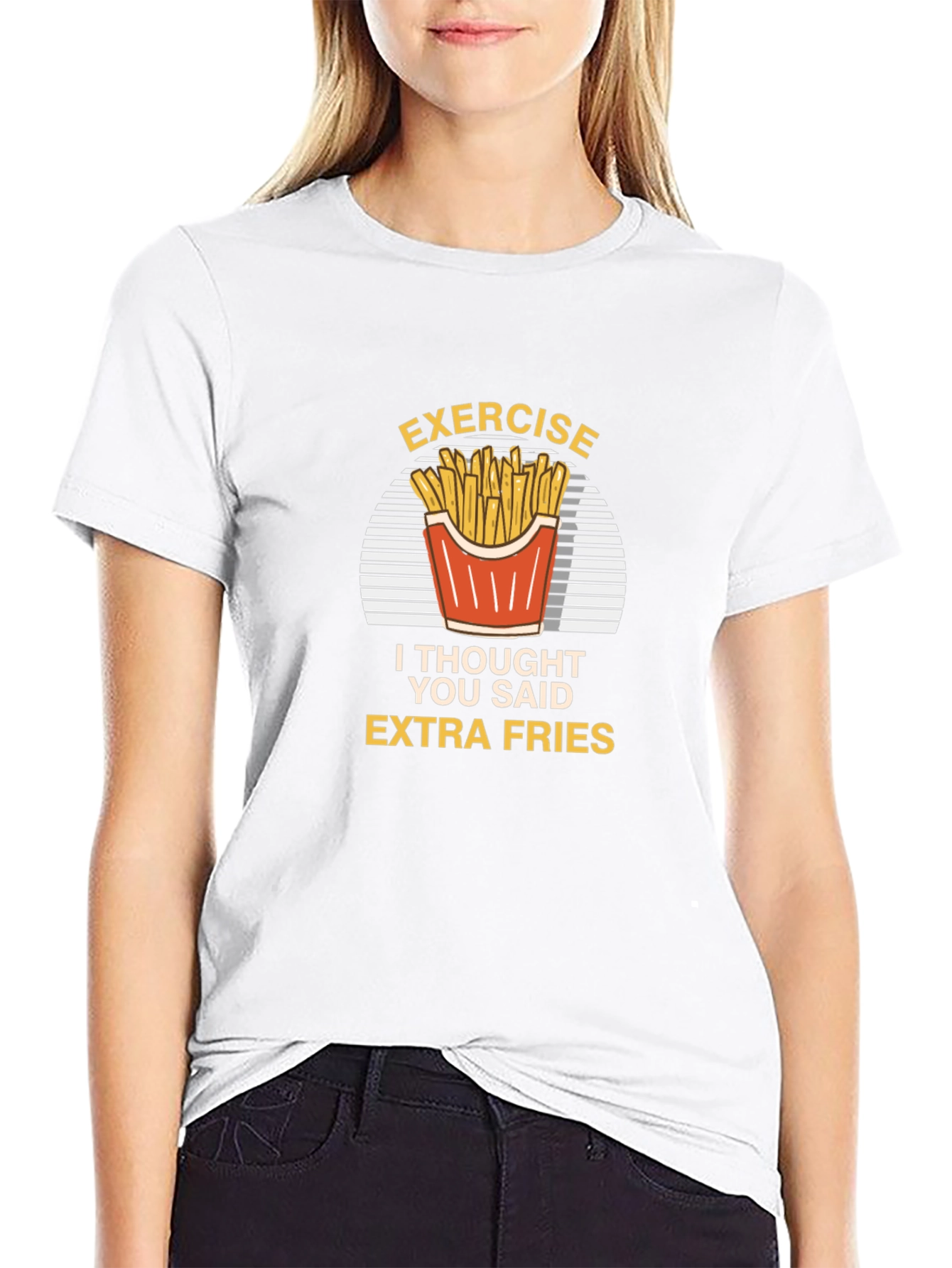 Exercise Extra Fries Graphic T-Shirt