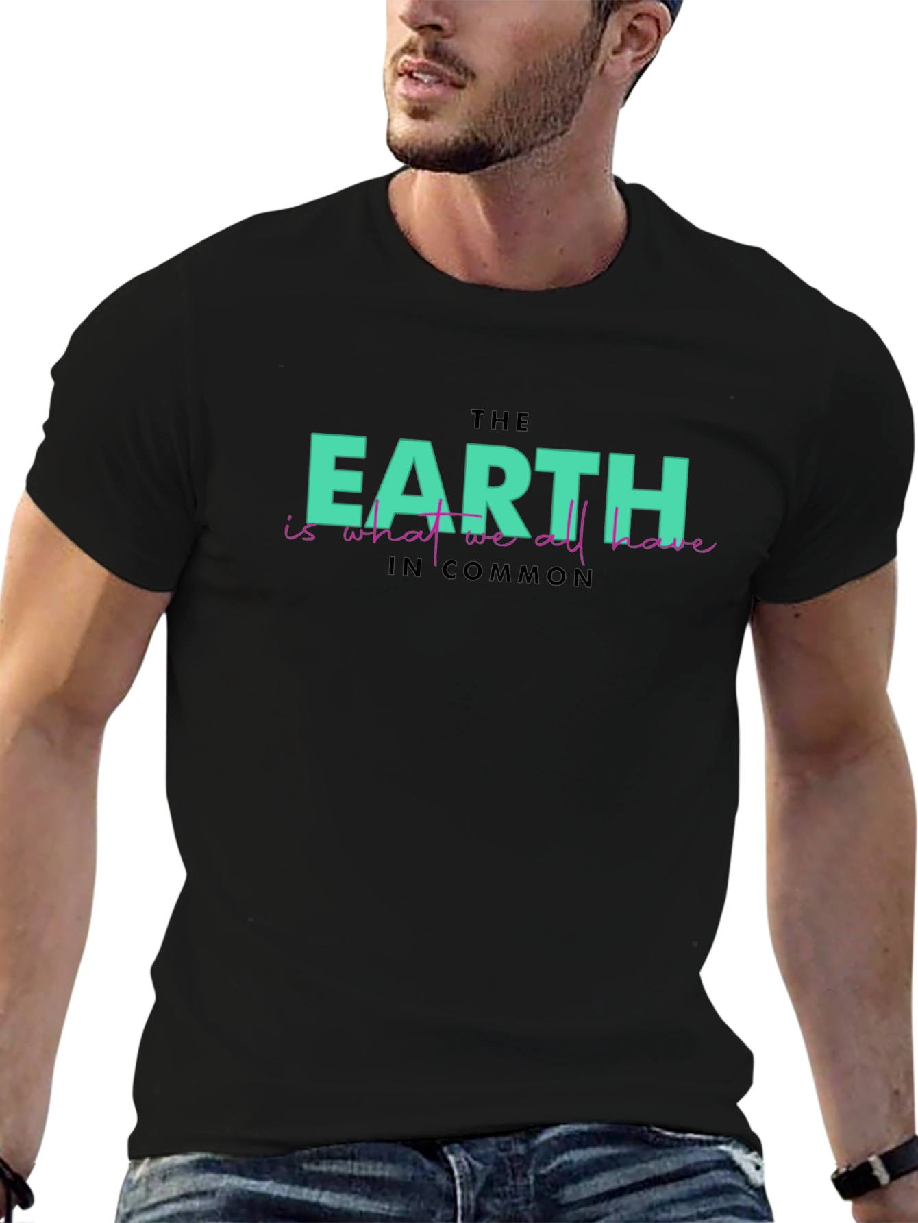 Earth Commonality Graphic Tee - Eco-Friendly Statement Shirt