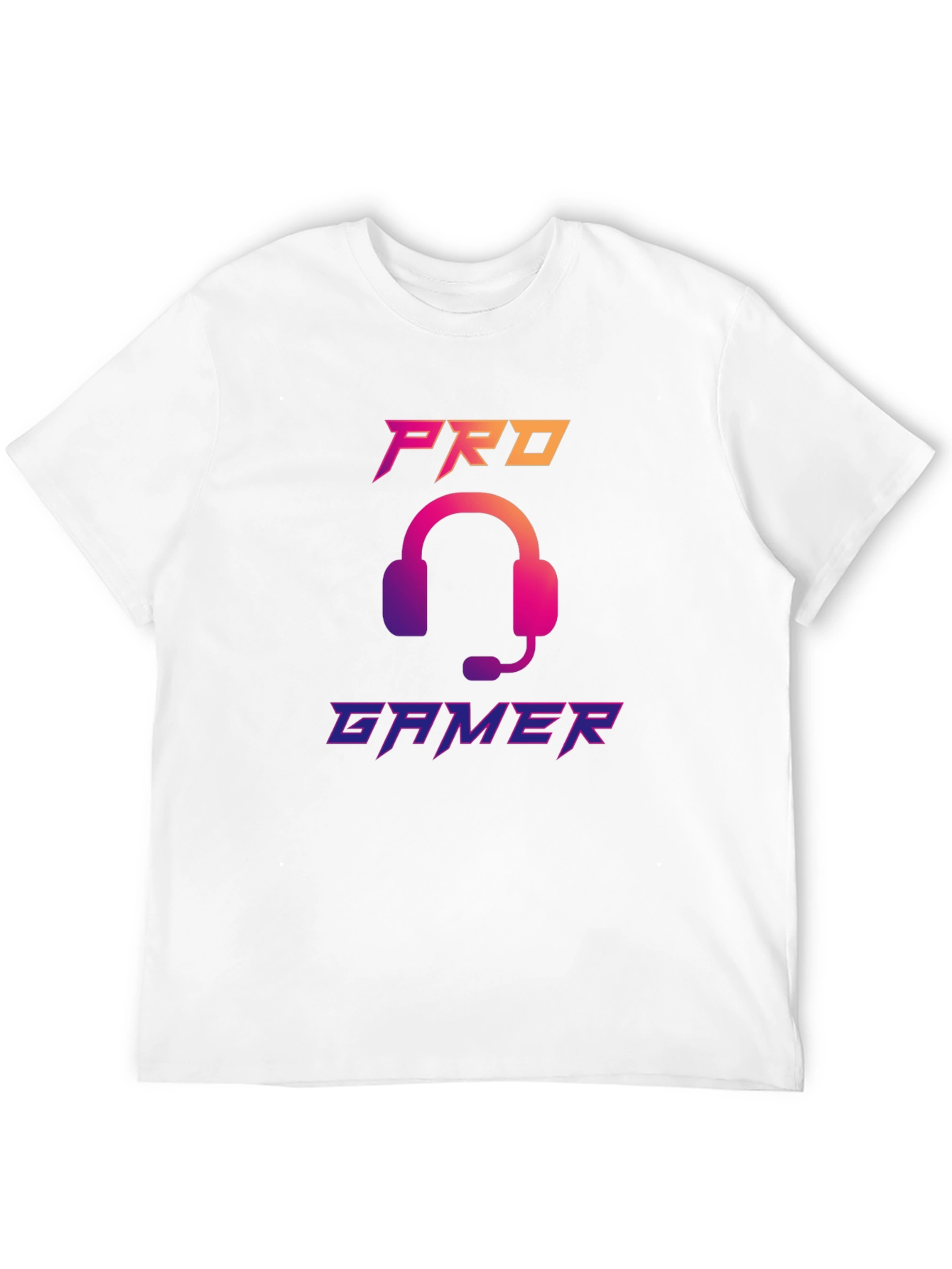 Pro Gamer Black T-Shirt with Headset Design