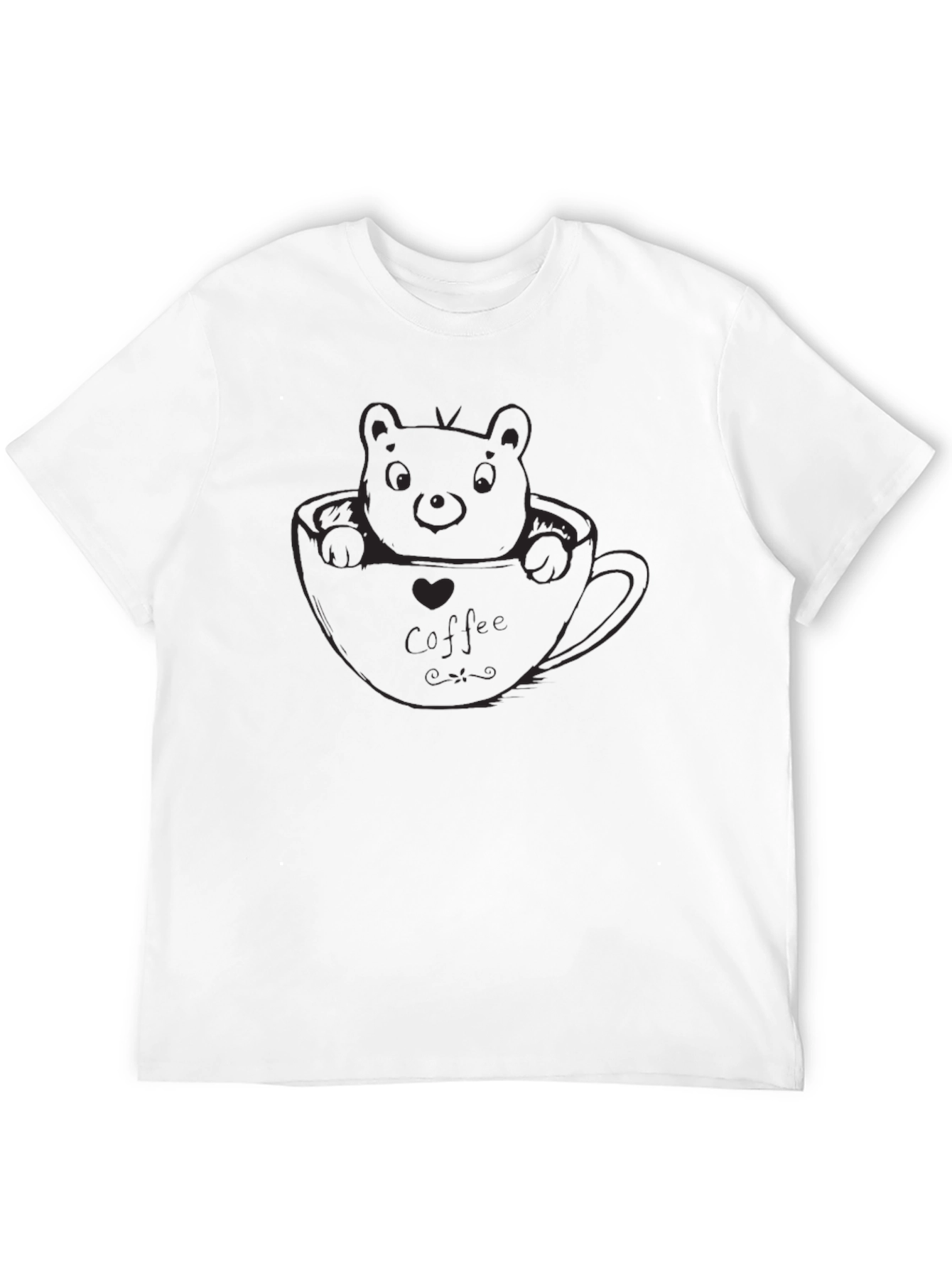 Cute Bear in Cup Graphic Tee
