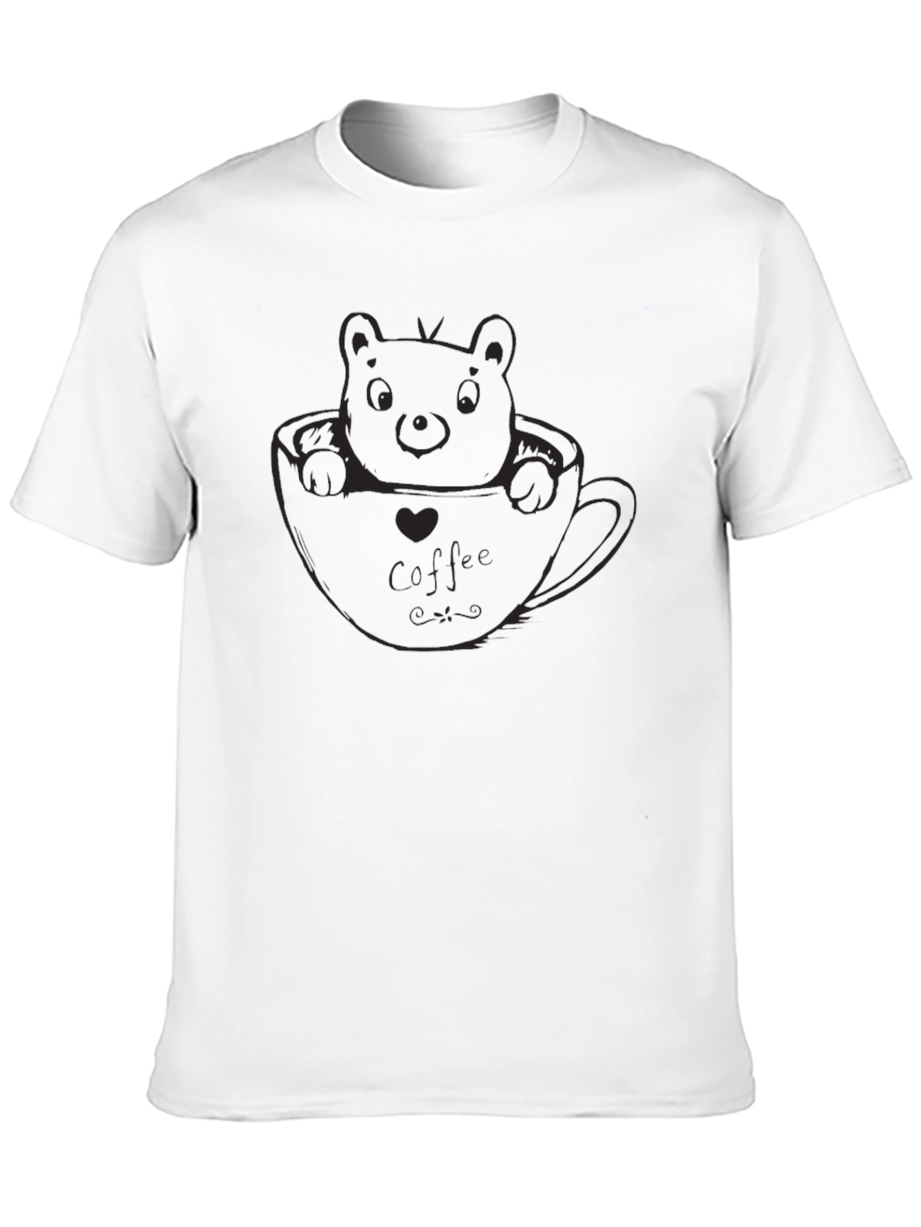 Cute Bear in Cup Graphic Tee