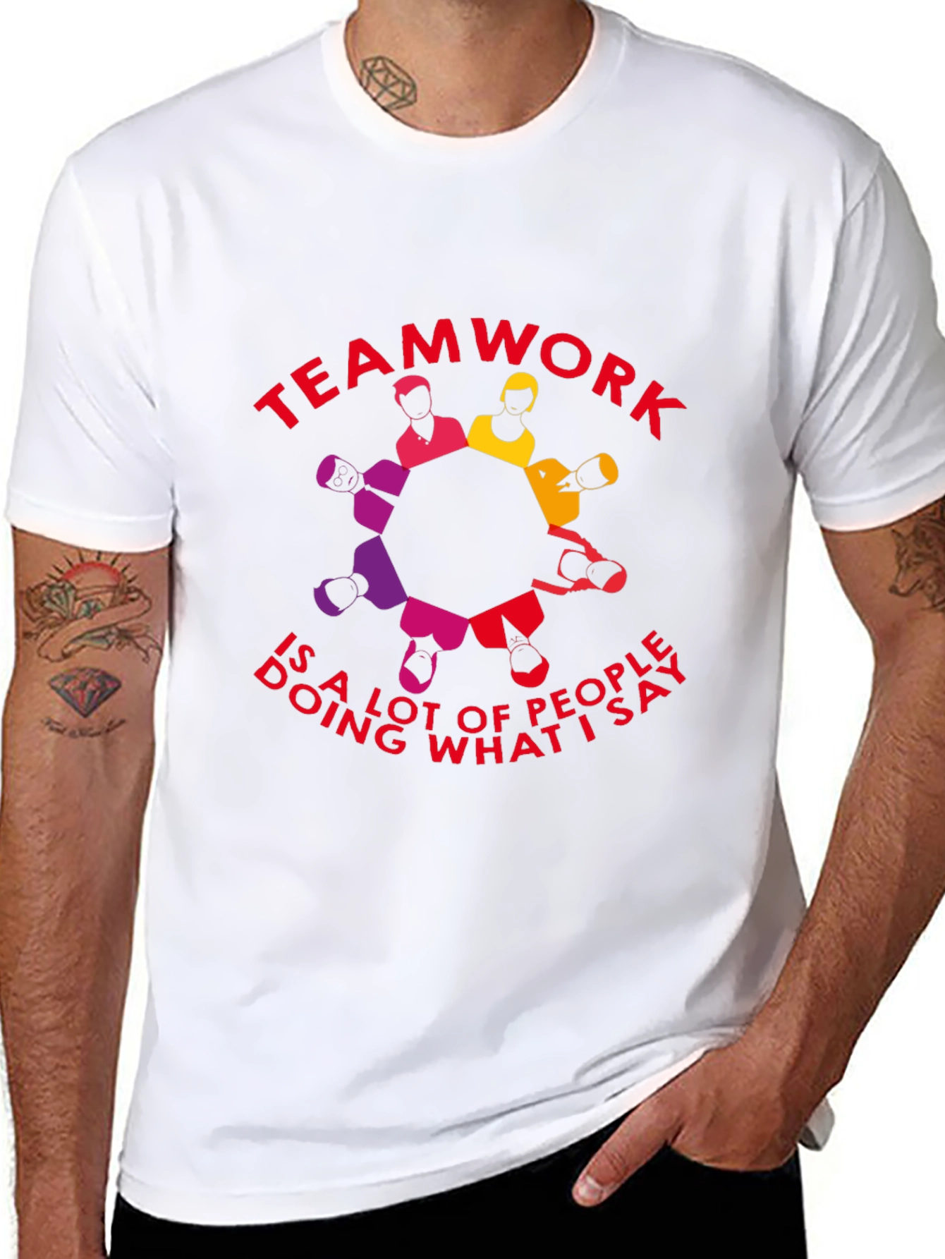 Teamwork Funny Slogan Graphic T-Shirt