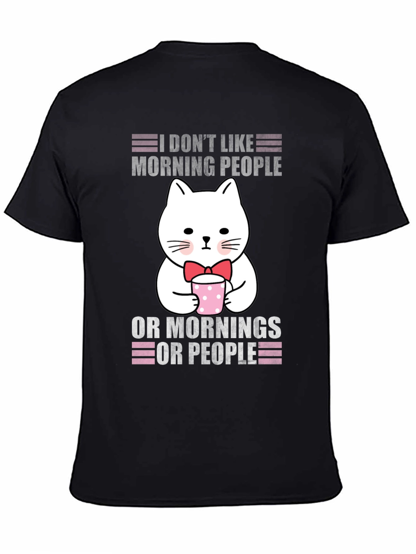 Funny Cat Morning People T-Shirt