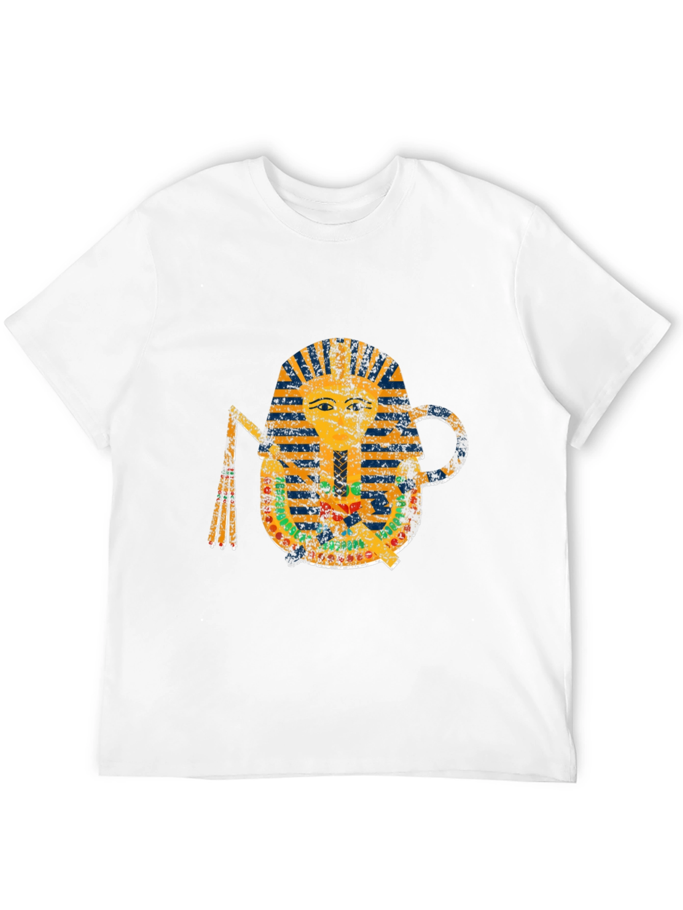 Distressed Pharaoh Graphic Tee - Egyptian King