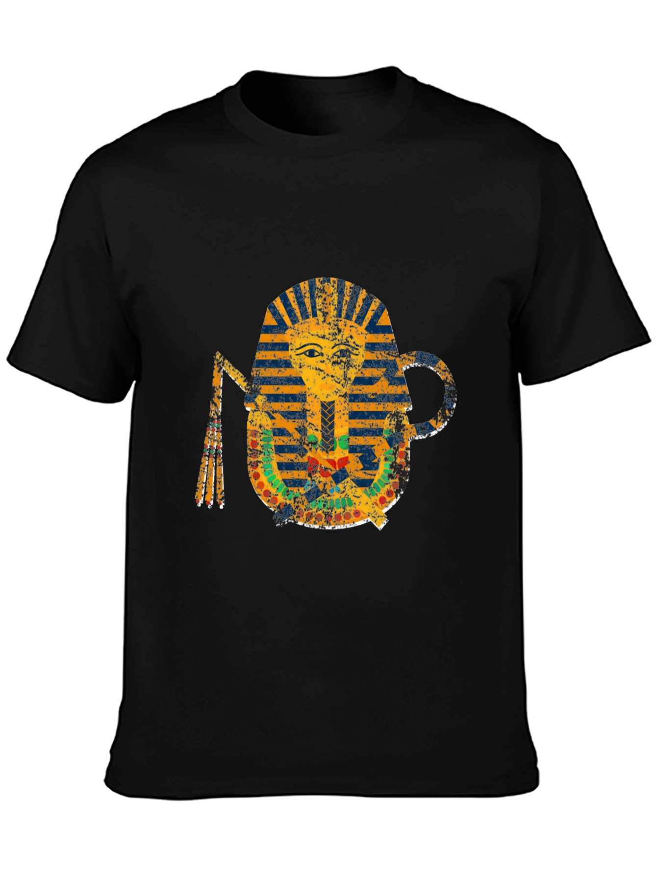 Distressed Pharaoh Graphic Tee - Egyptian King