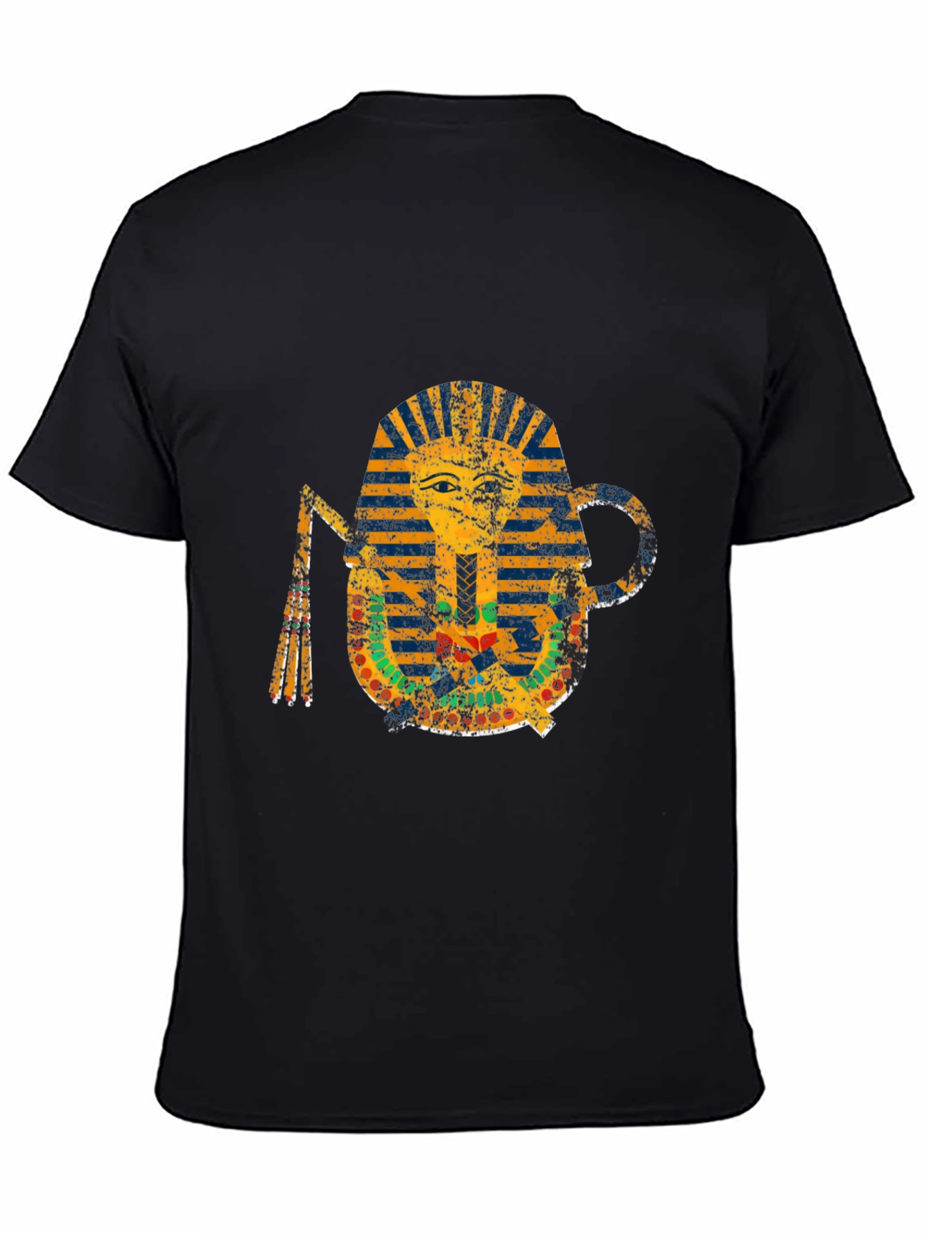 Distressed Pharaoh Graphic Tee - Egyptian King