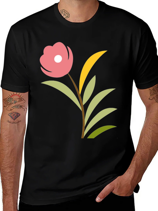 Floral Graphic Tee - Black