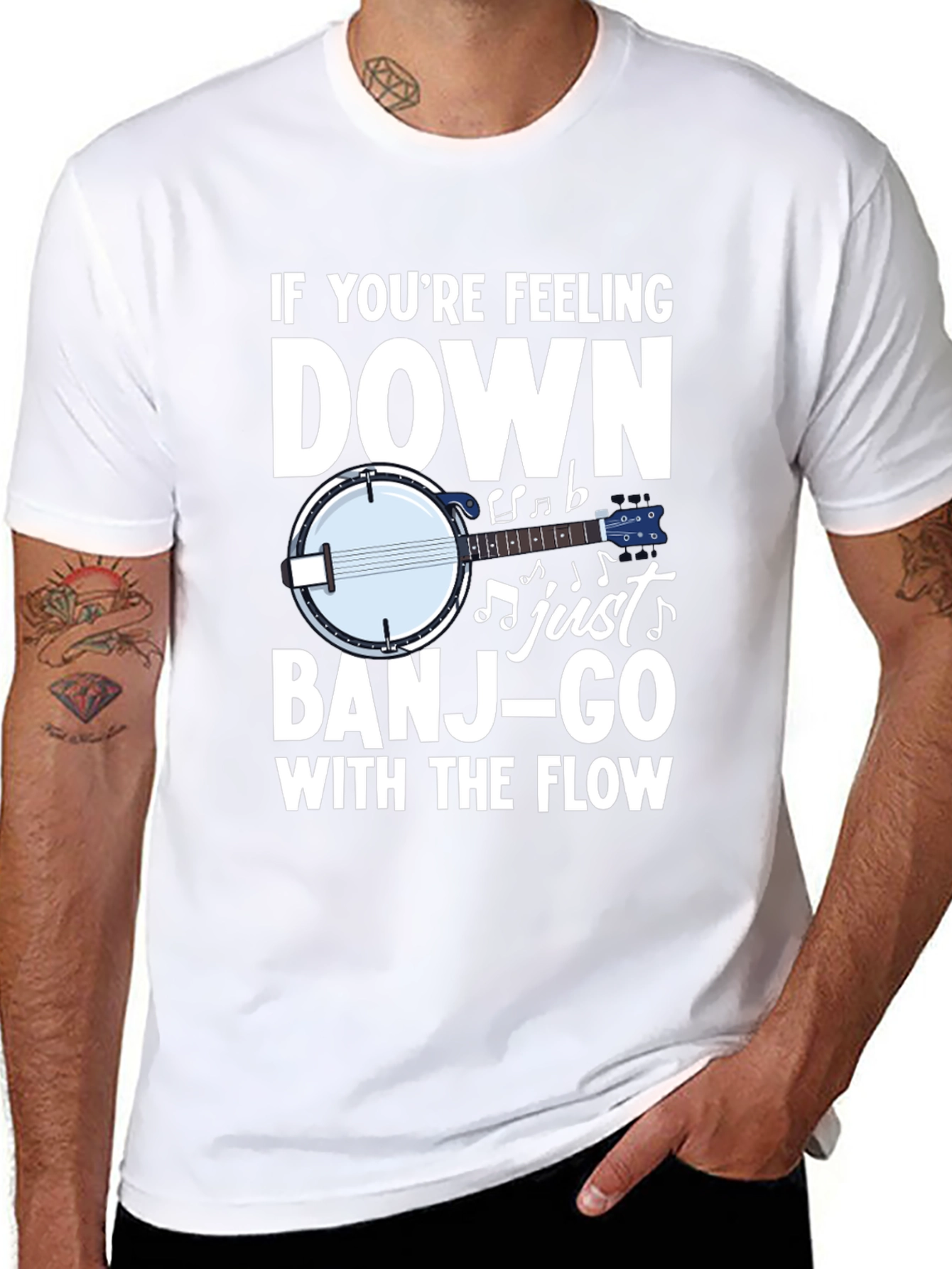 Banjo T-Shirt - If Youre Feeling Down Just Banjo-Go