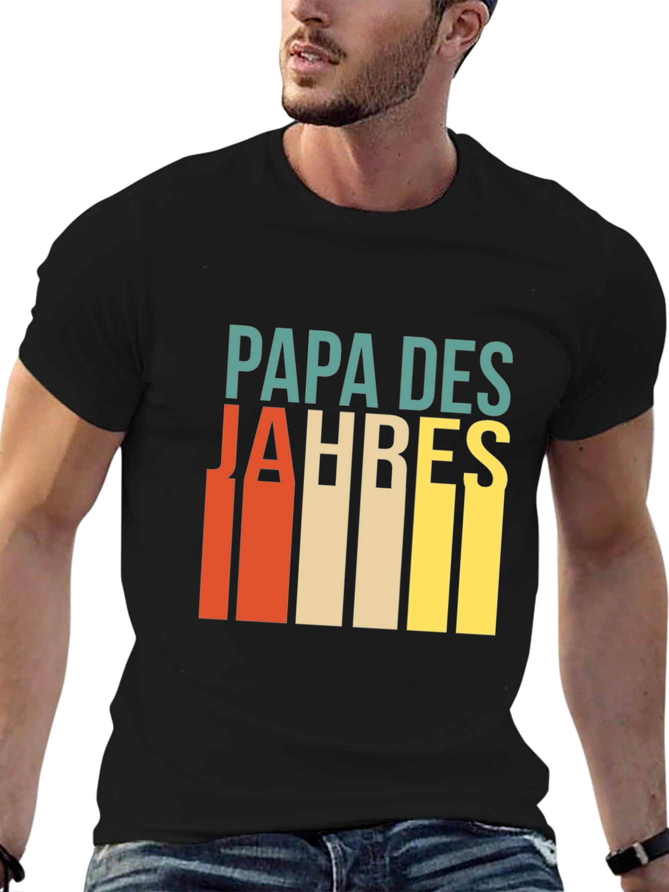 Papa Des Jahres Retro T-Shirt - Best Dad Ever!