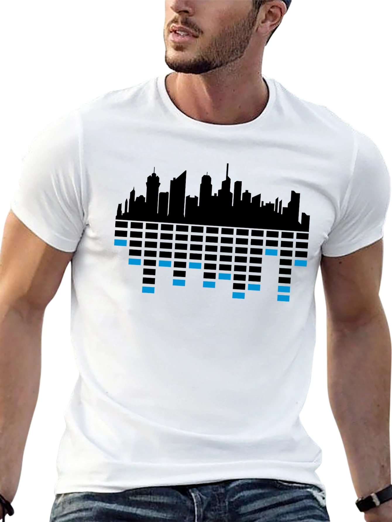 Retro Cityscape Graphic T-Shirt