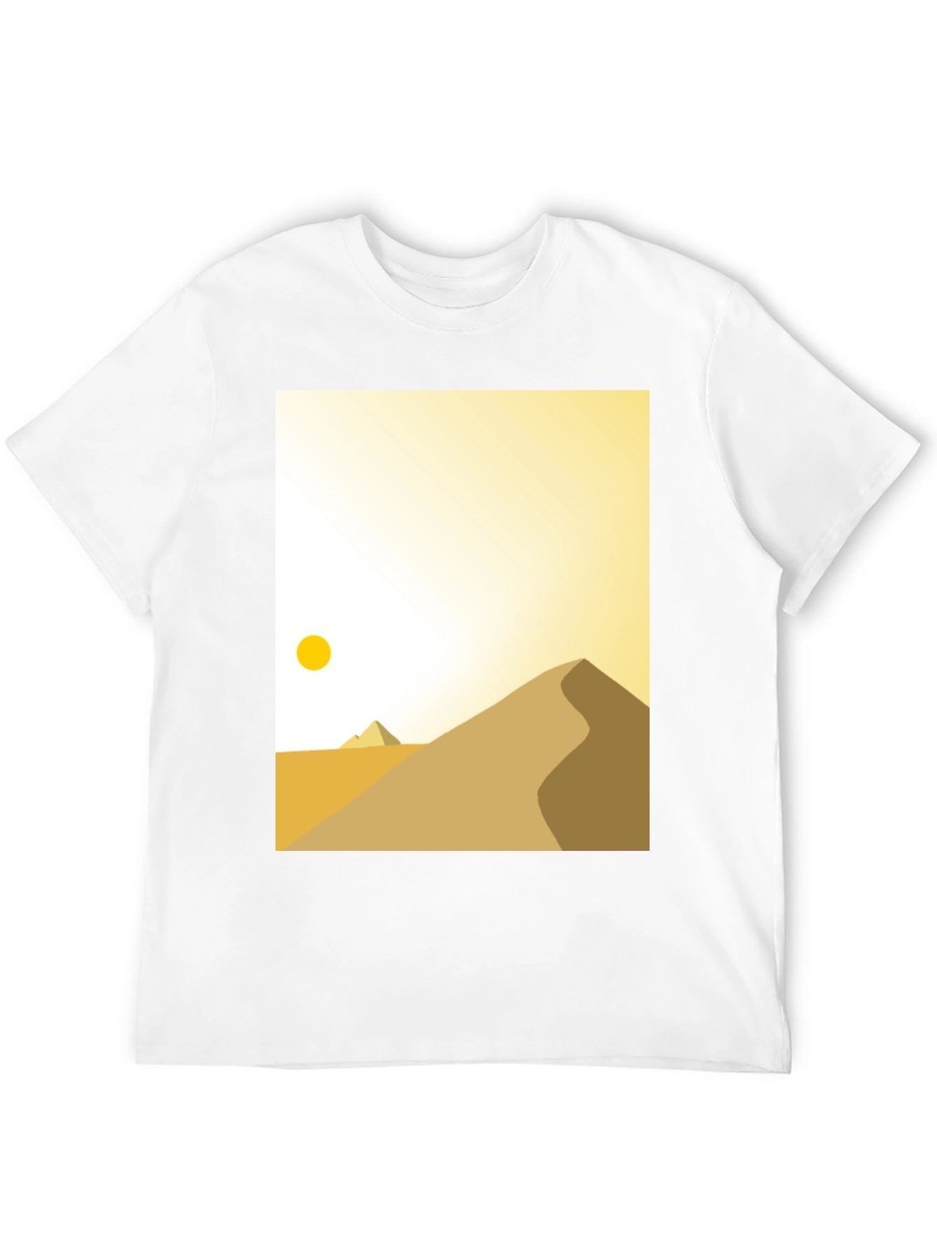 Minimalist Desert Scene Graphic Tee - Black