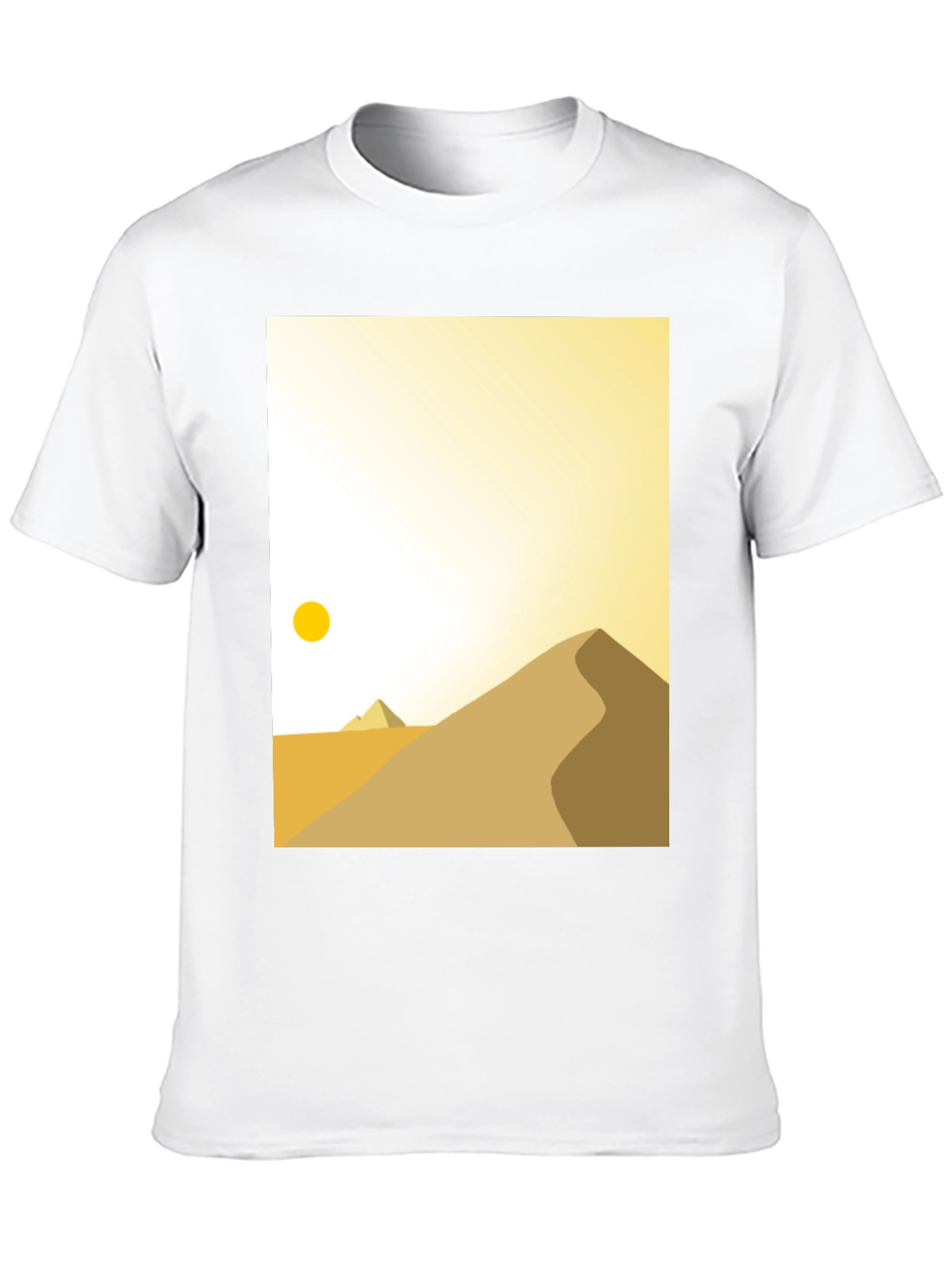 Minimalist Desert Scene Graphic Tee - Black