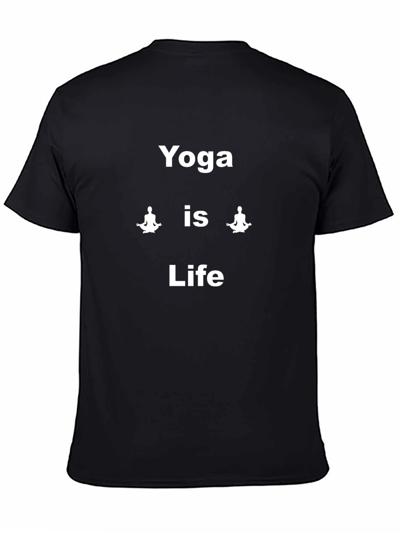 Yoga is Life T-Shirt - Black Relaxed Fit