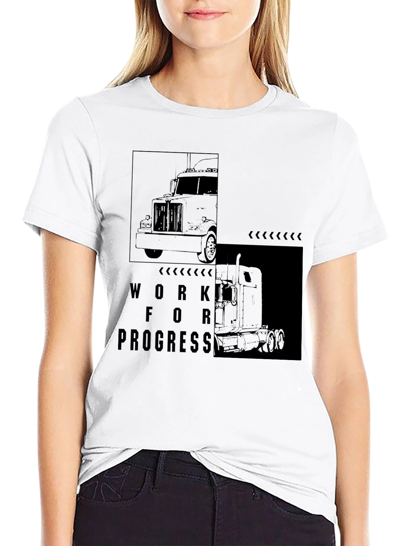 Truck Driver T-Shirt: Work In Progress Graphic Tee