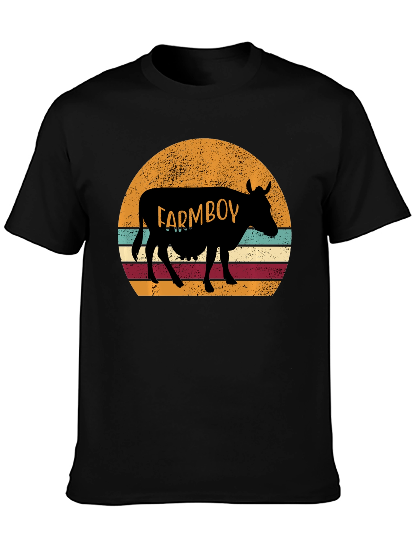 Retro Farmboy Cow Graphic Tee