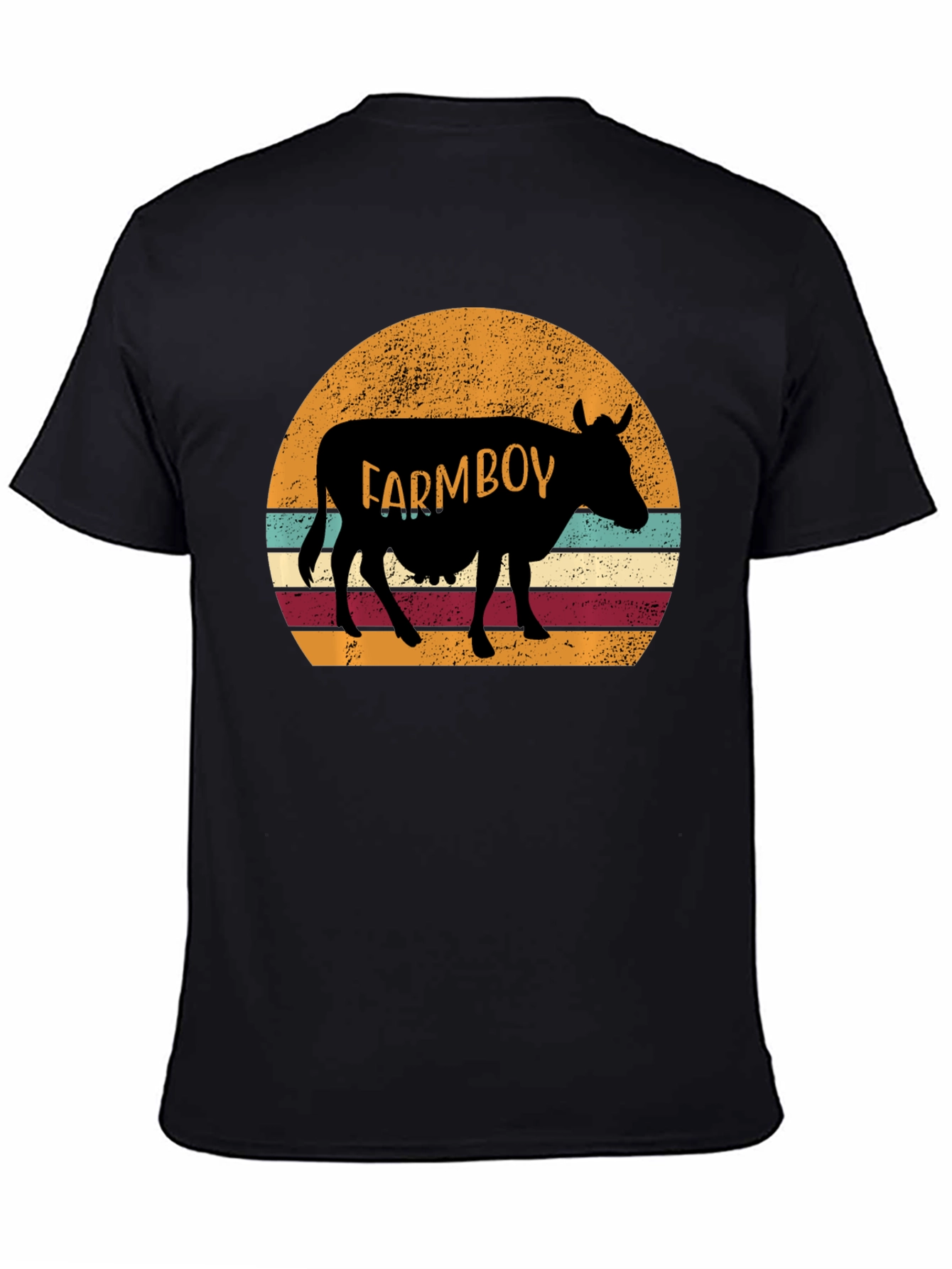 Retro Farmboy Cow Graphic Tee