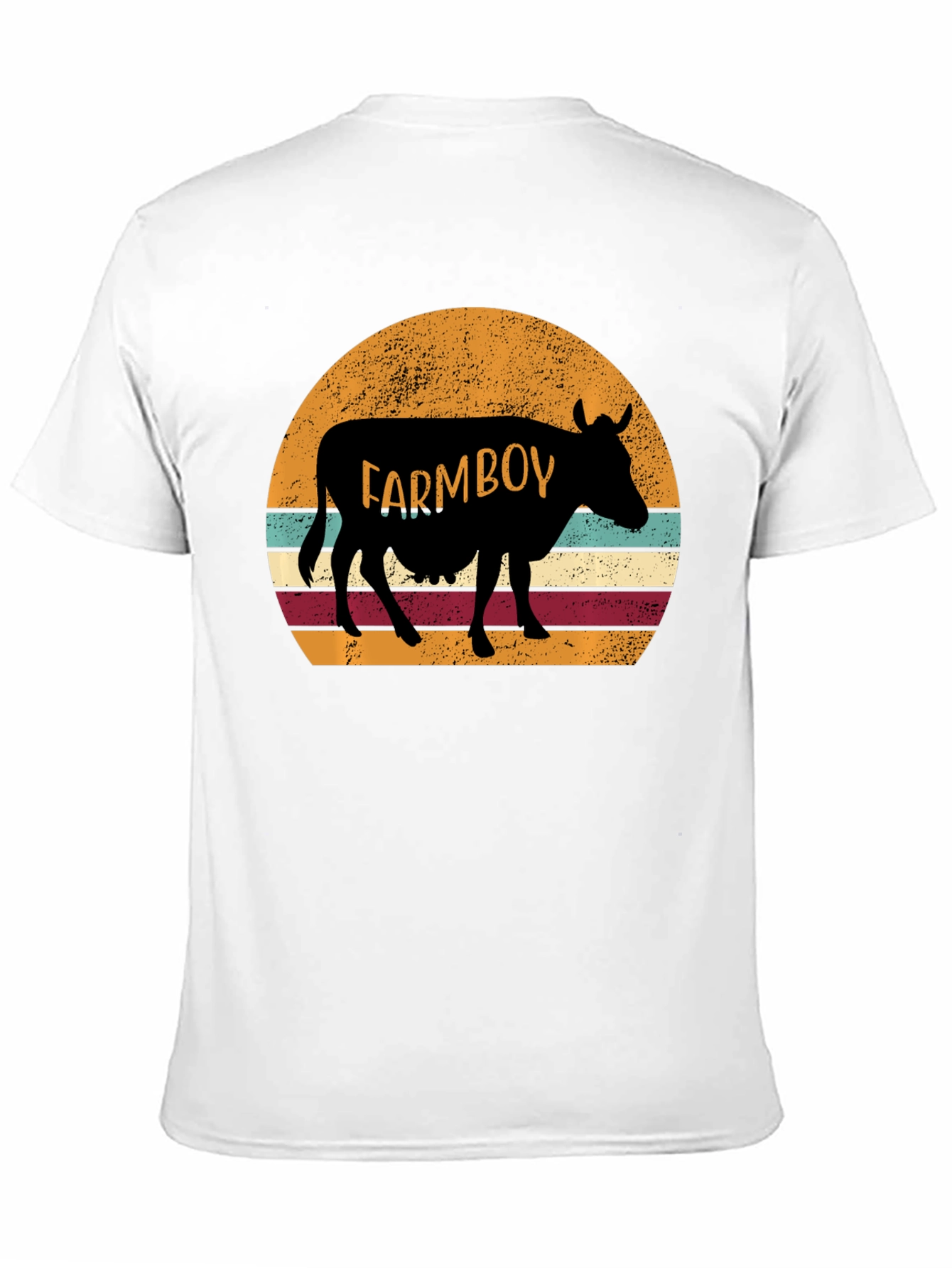 Retro Farmboy Cow Graphic Tee