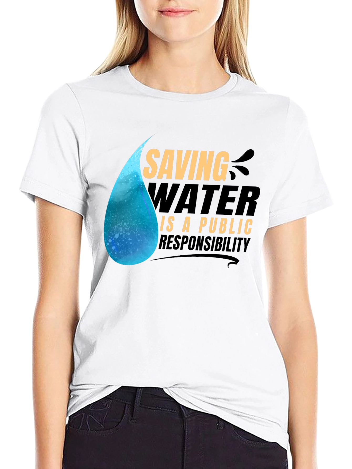 Saving Water Tee: Public Responsibility Shirt