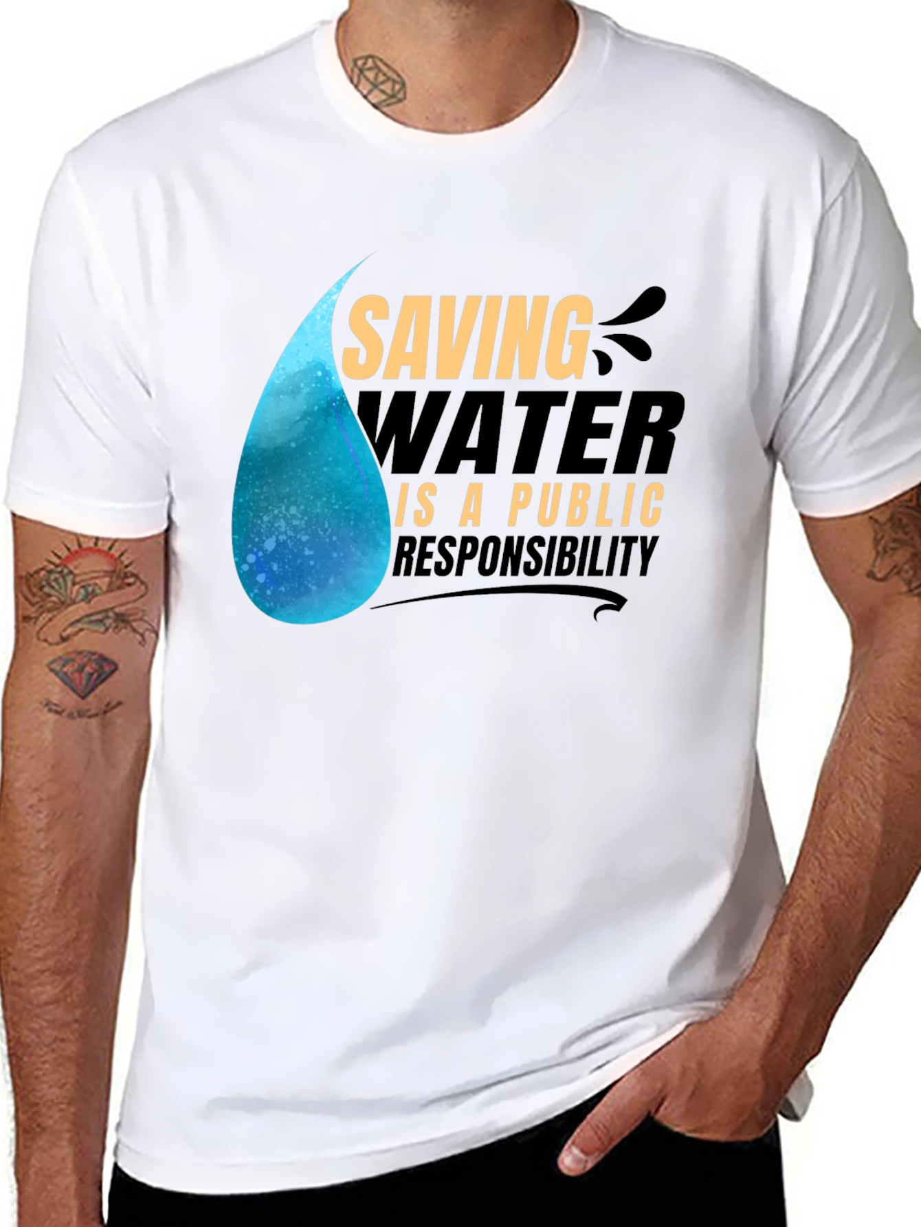 Saving Water Tee: Public Responsibility Shirt