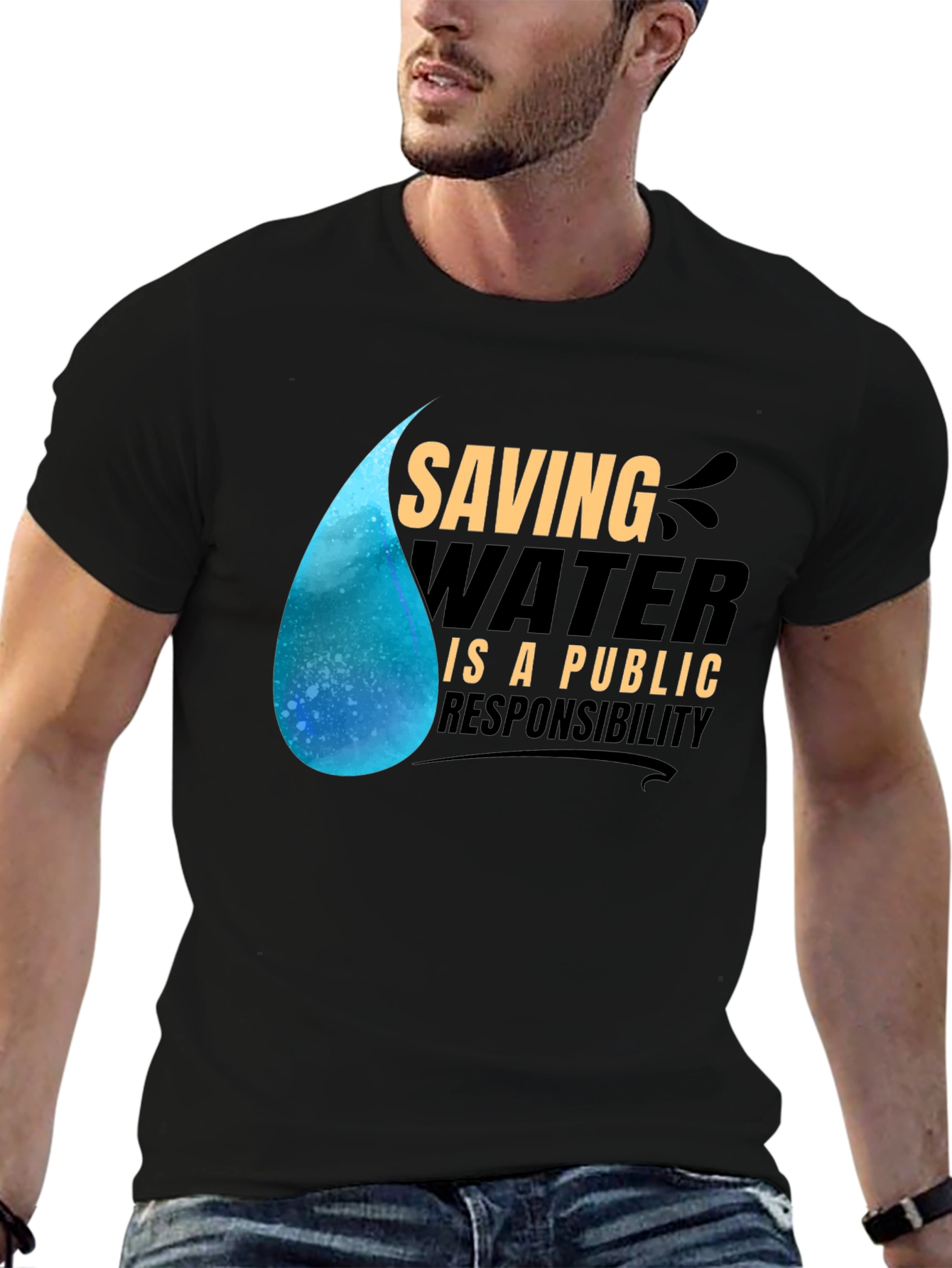 Saving Water Tee: Public Responsibility Shirt