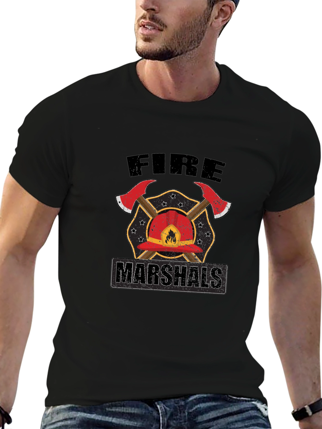 Fire Marshals Black Graphic T-Shirt