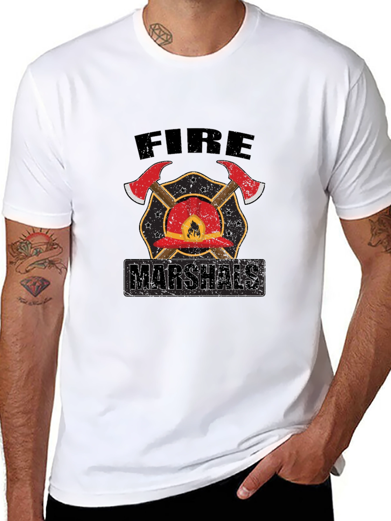 Fire Marshals Black Graphic T-Shirt