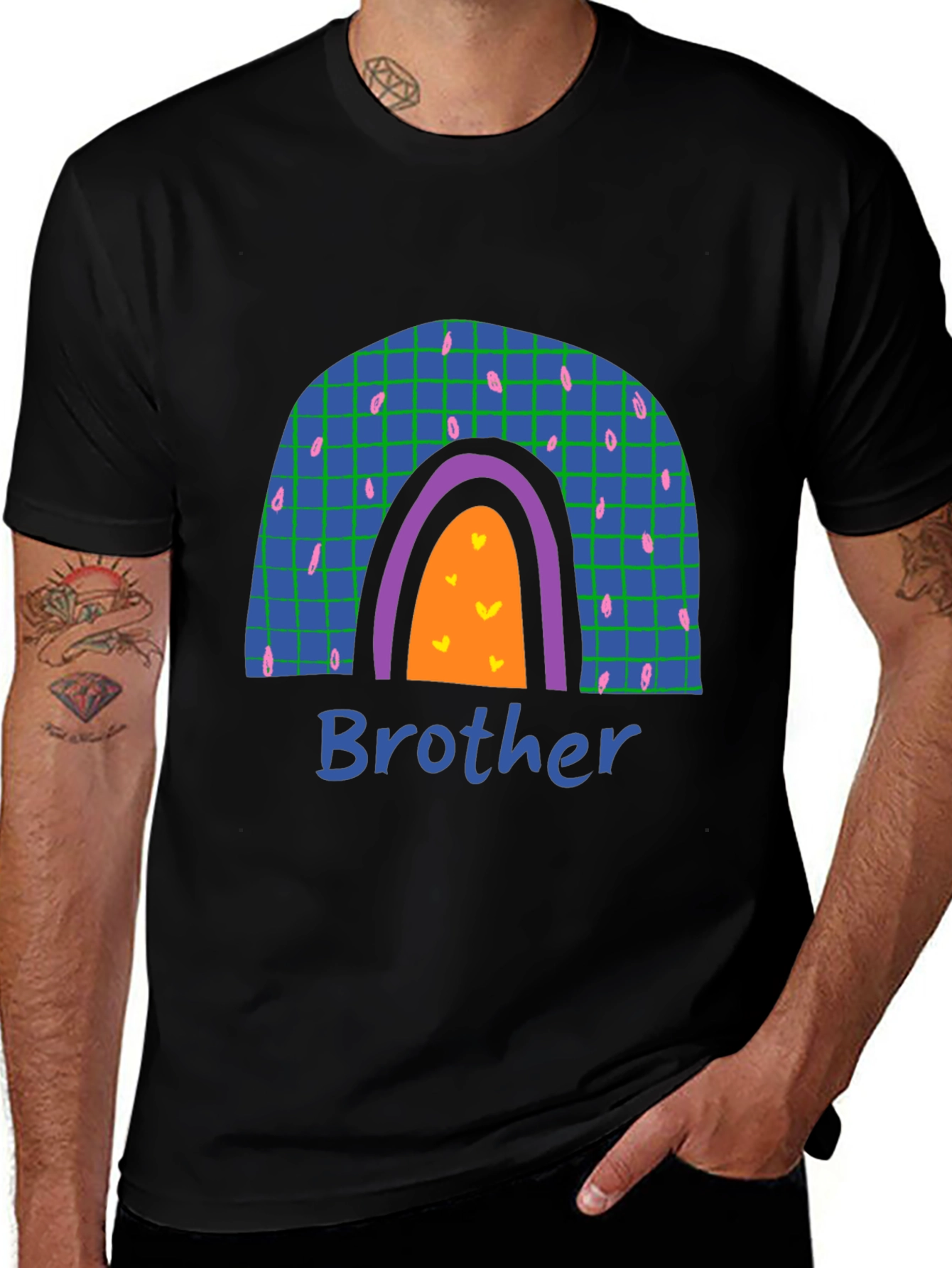 Brother Rainbow Graphic T-Shirt