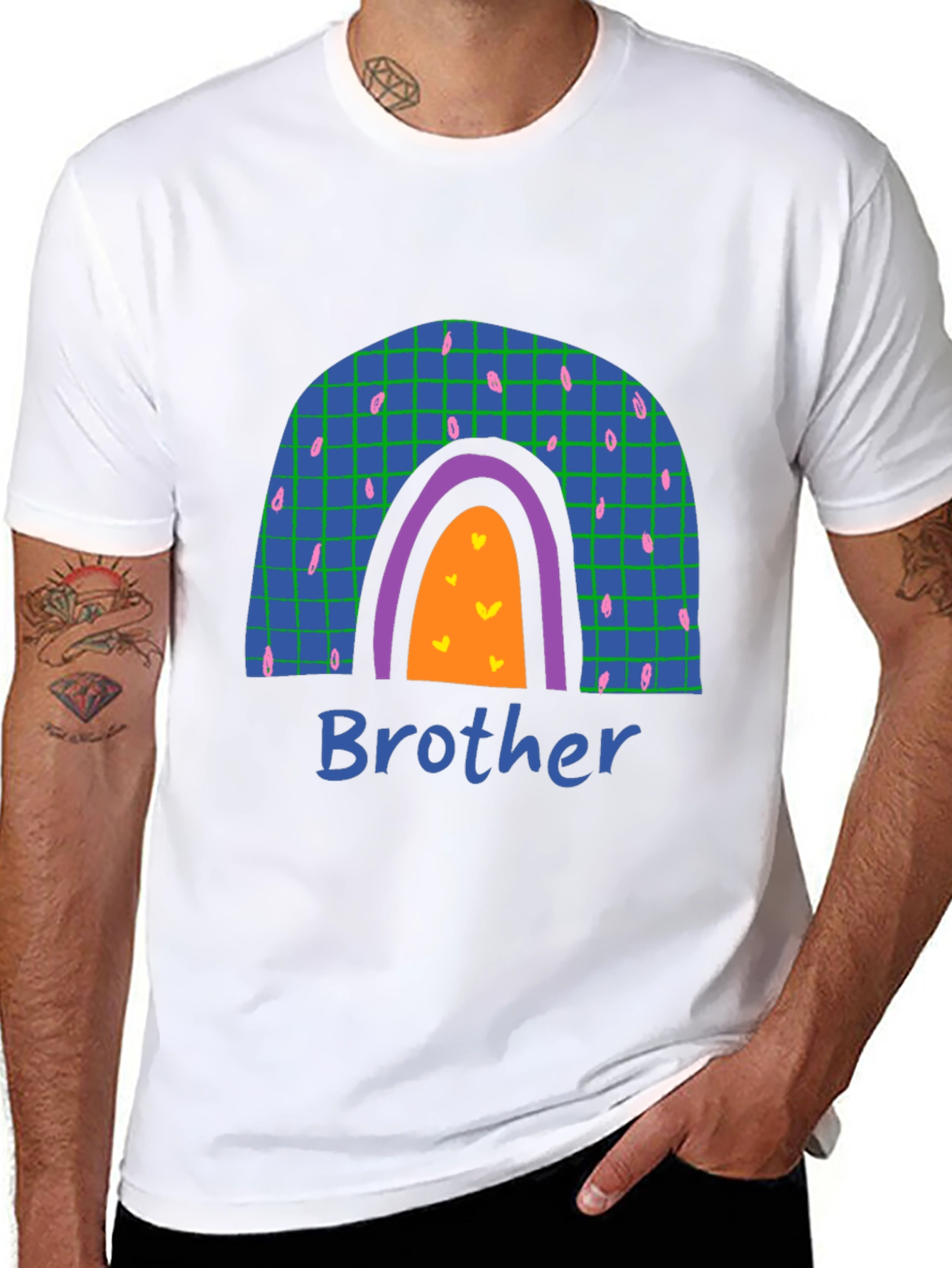 Brother Rainbow Graphic T-Shirt