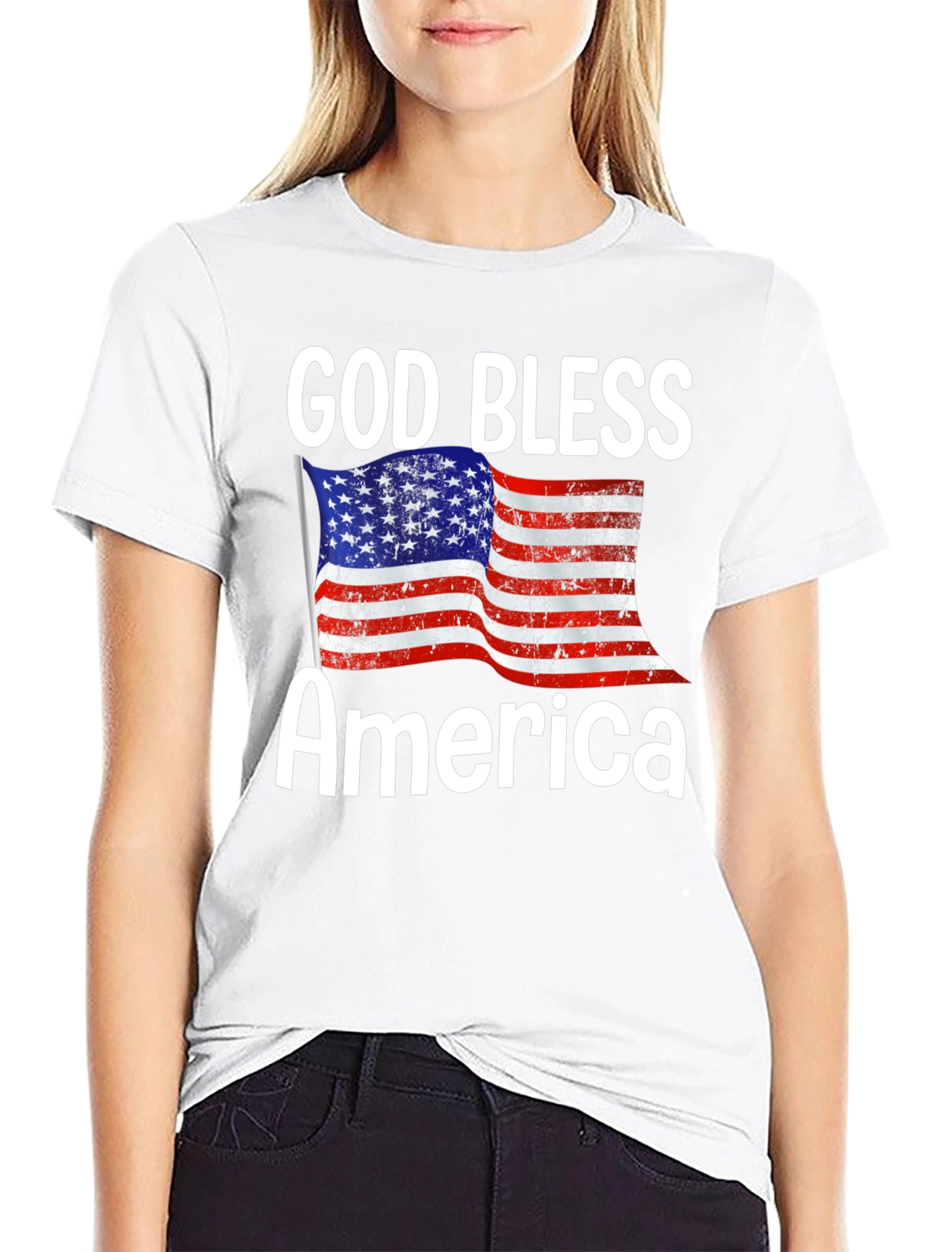 God Bless America T-Shirt - Patriotic USA Flag Tee