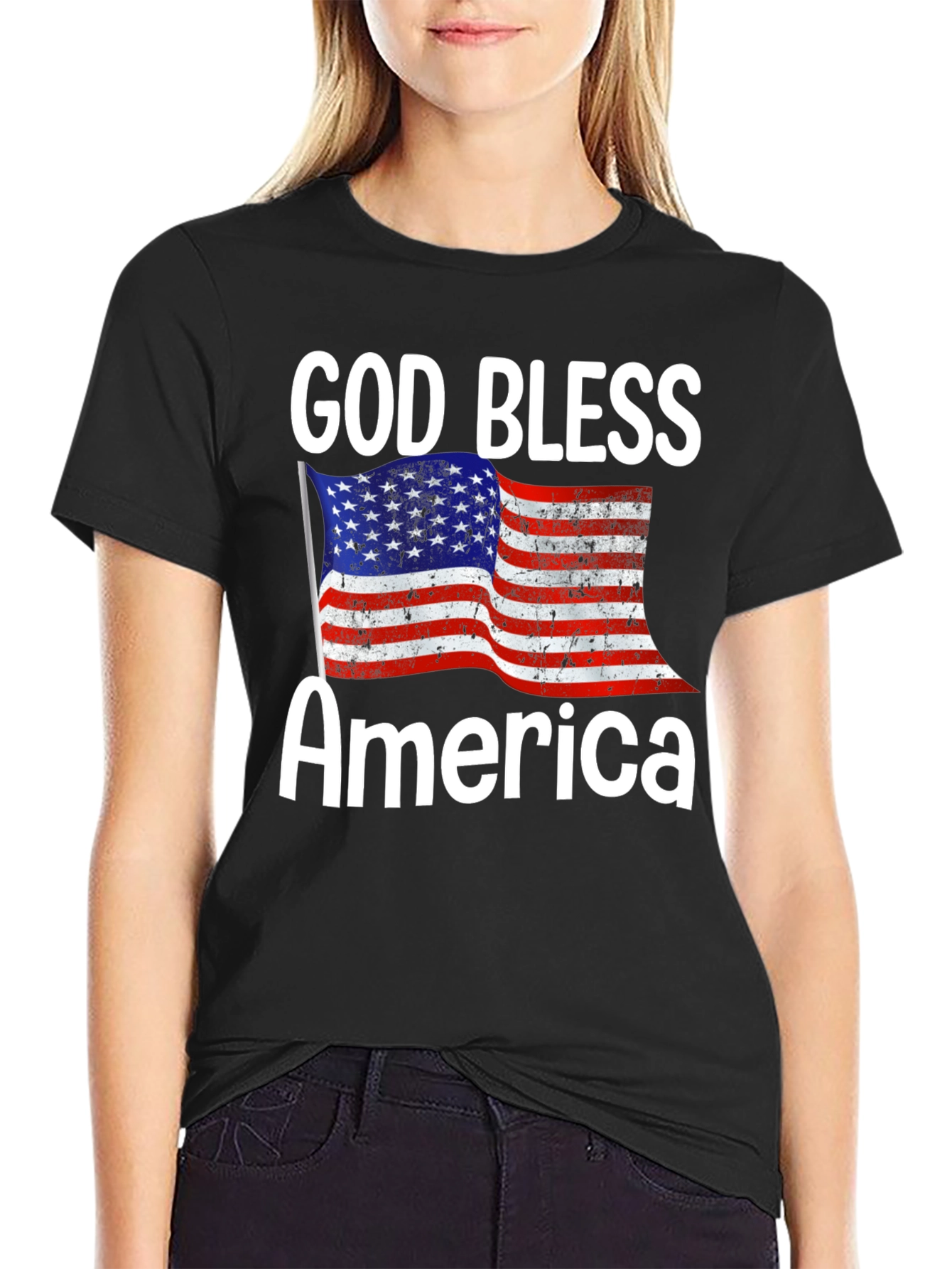 God Bless America T-Shirt - Patriotic USA Flag Tee