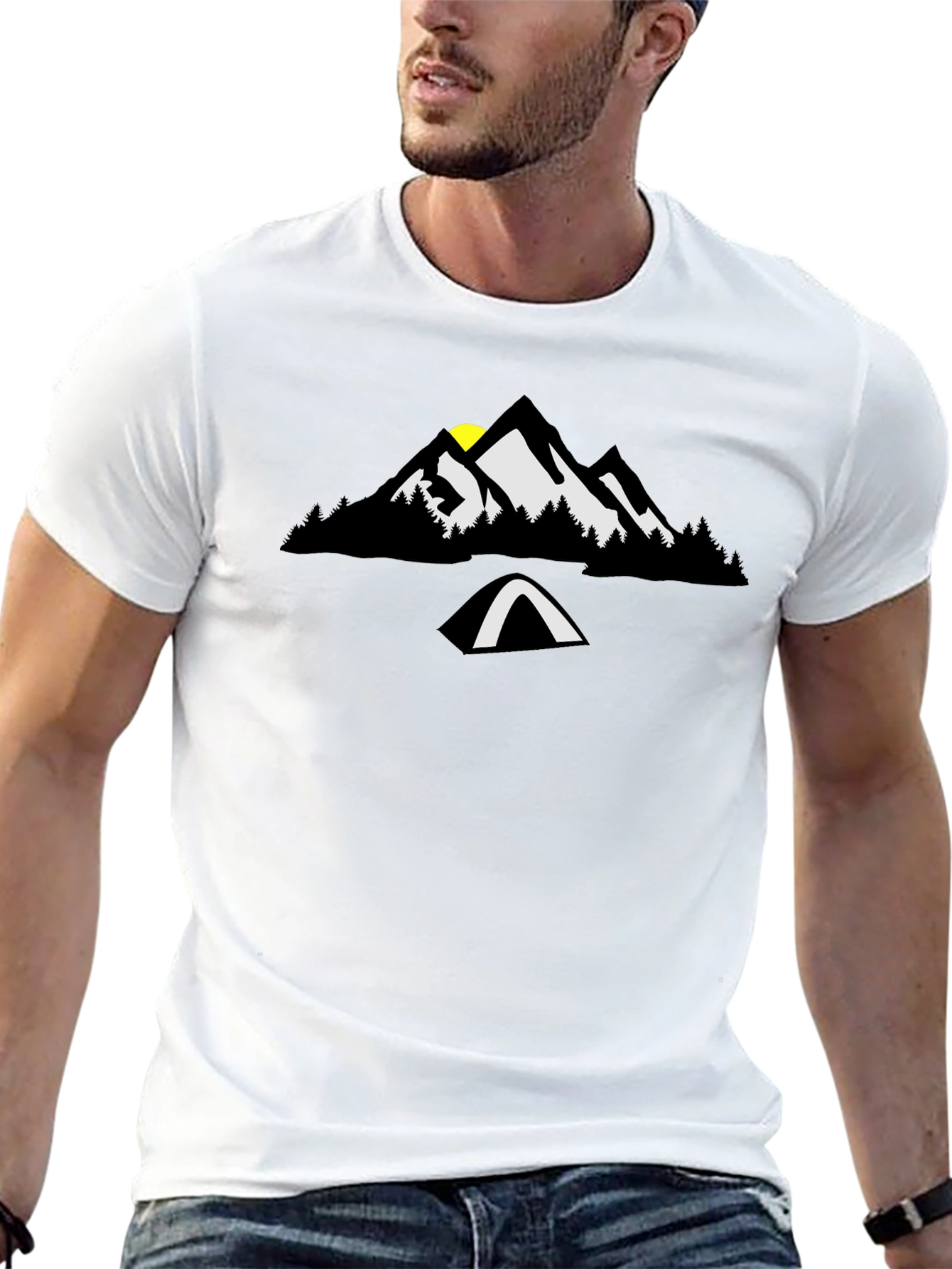 Mountain Camp Graphic Tee - Black