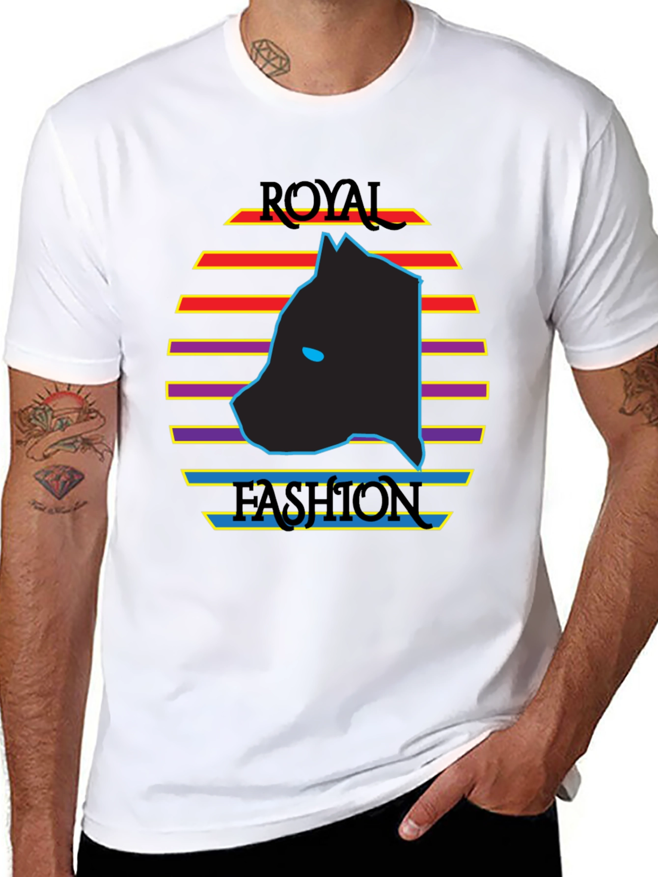 Royal Fashion Graphic Tee - Retro Style