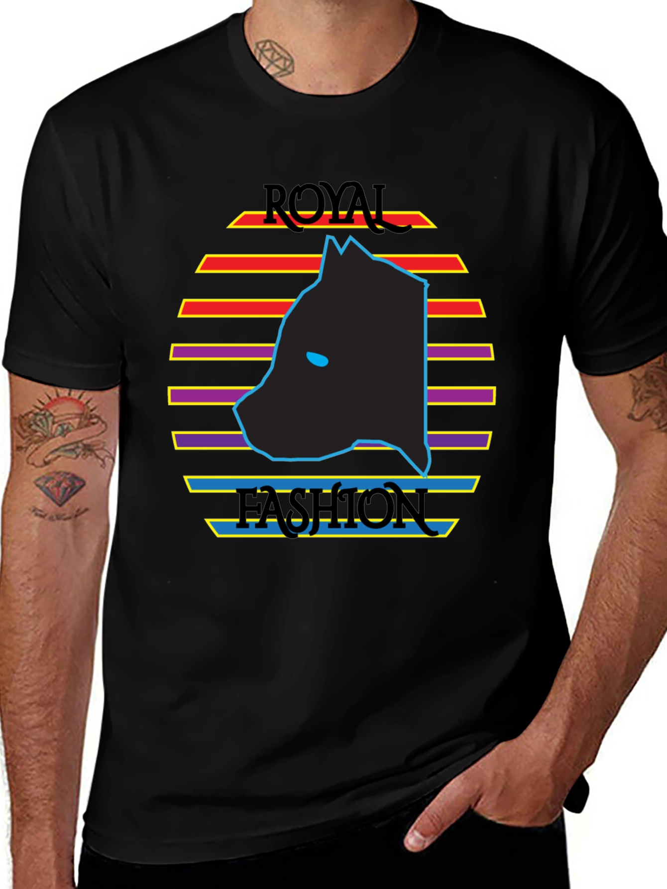 Royal Fashion Graphic Tee - Retro Style