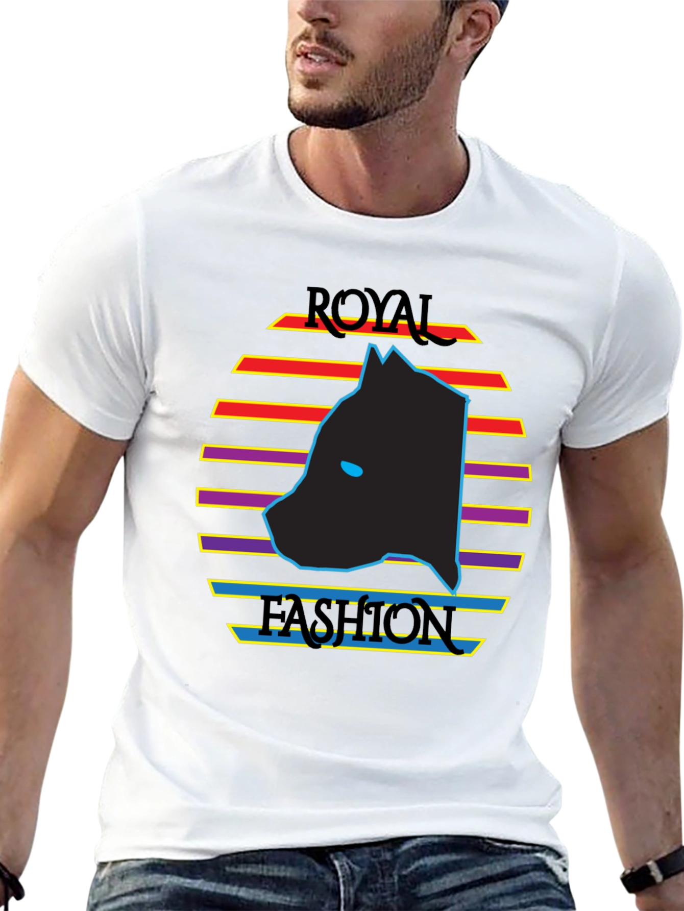 Royal Fashion Graphic Tee - Retro Style