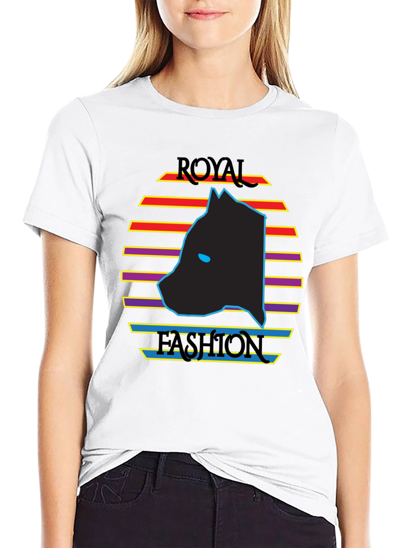 Royal Fashion Graphic Tee - Retro Style