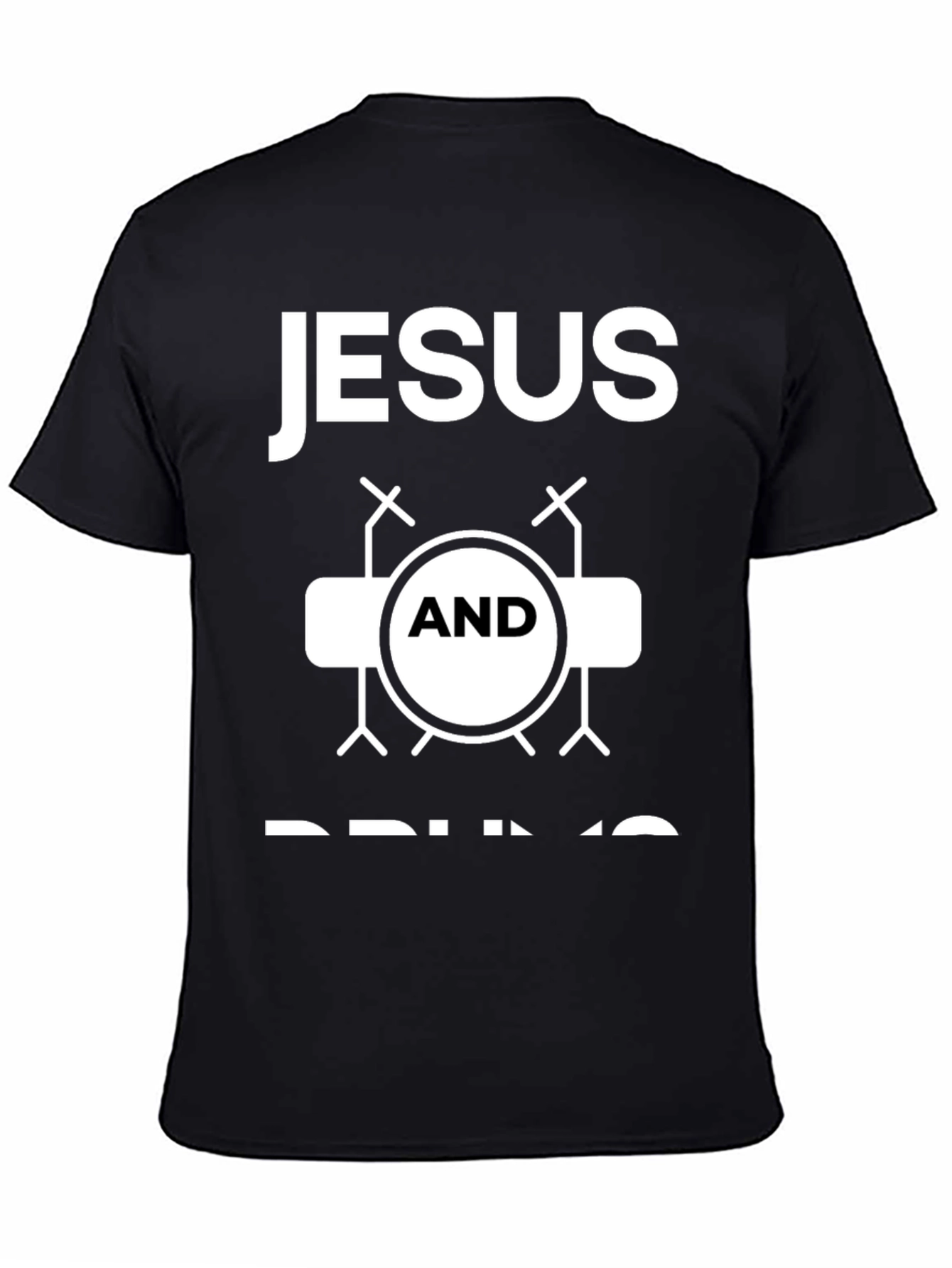 Jesus and Drums Graphic T-Shirt