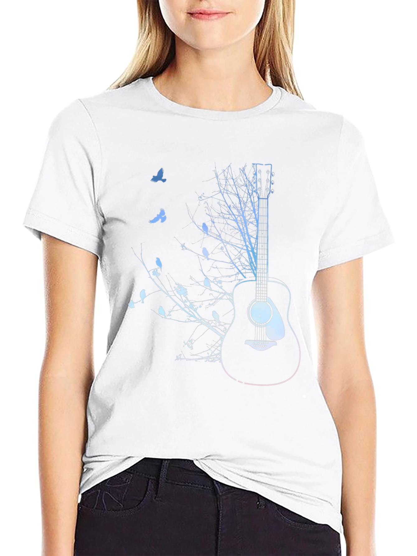 Guitar Tree Graphic Tee - Music Lover Shirt