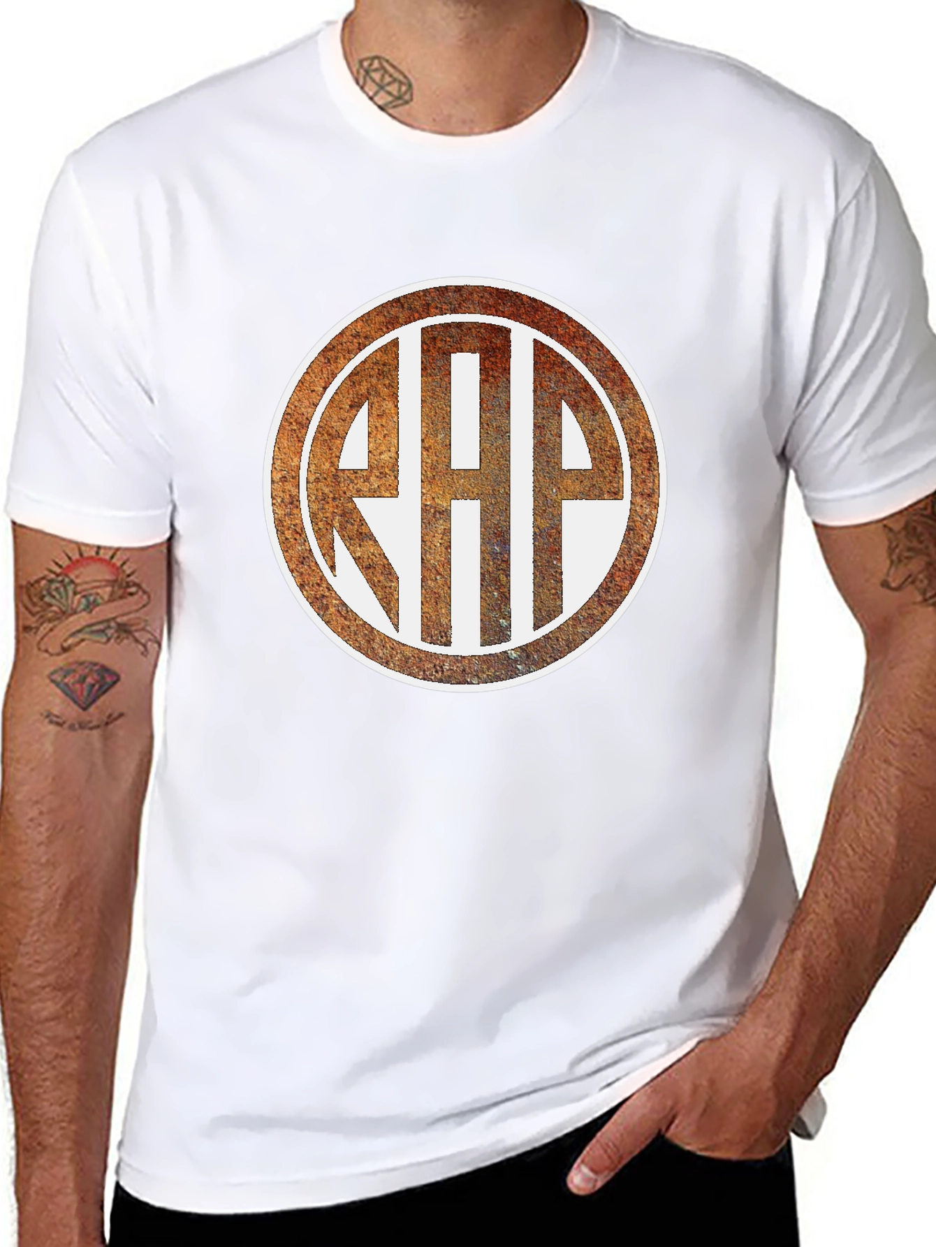Rustic RHP Monogram Black T-Shirt