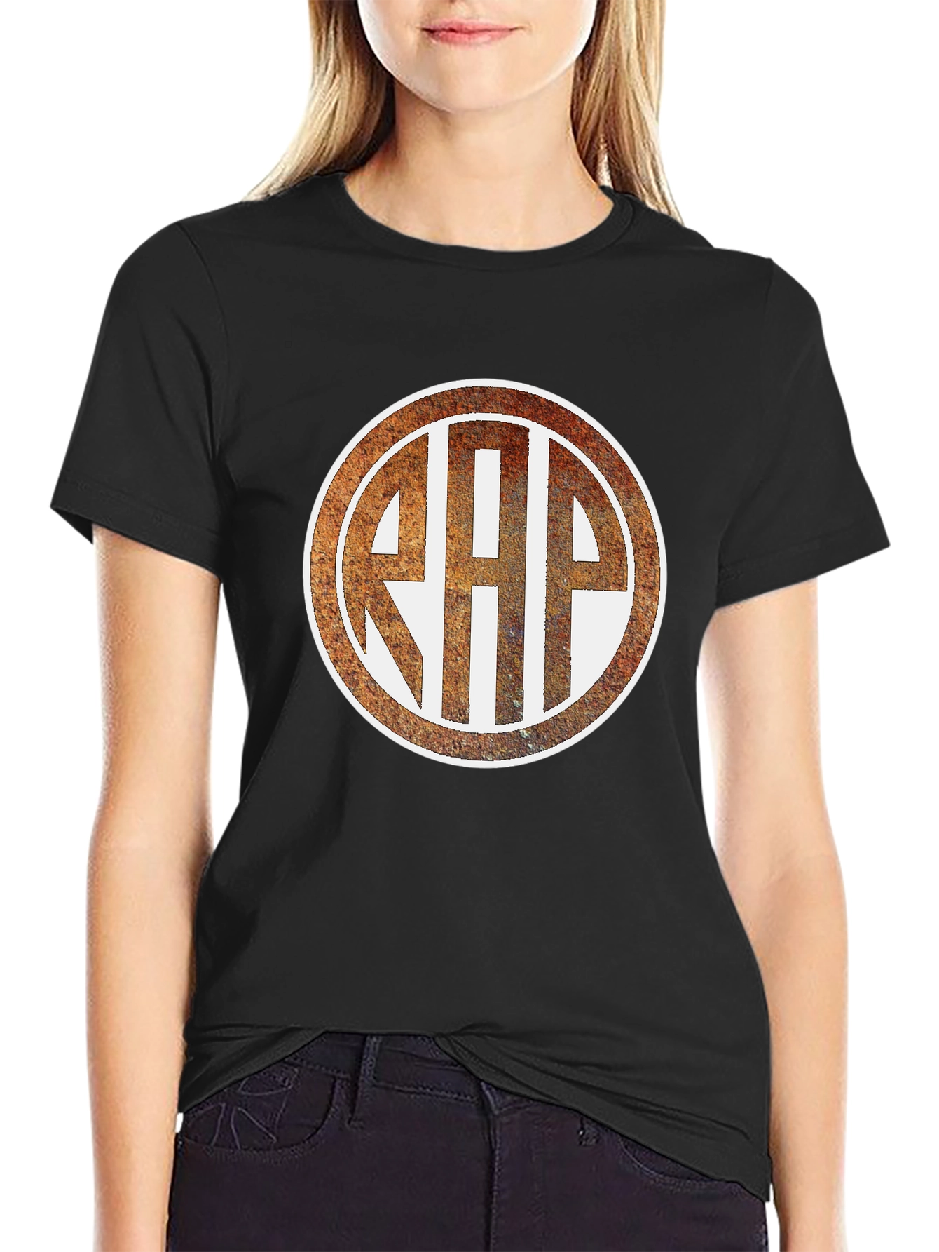 Rustic RHP Monogram Black T-Shirt