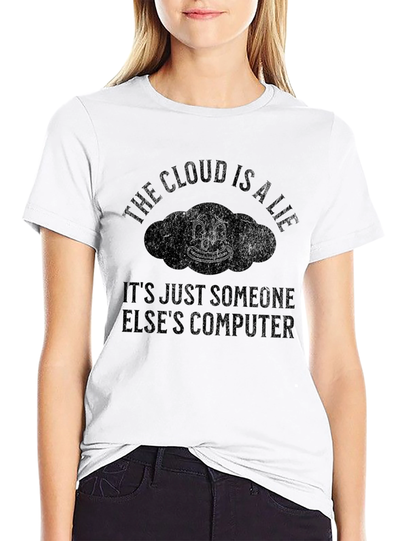 The Cloud Is A Lie Graphic Tee - Black