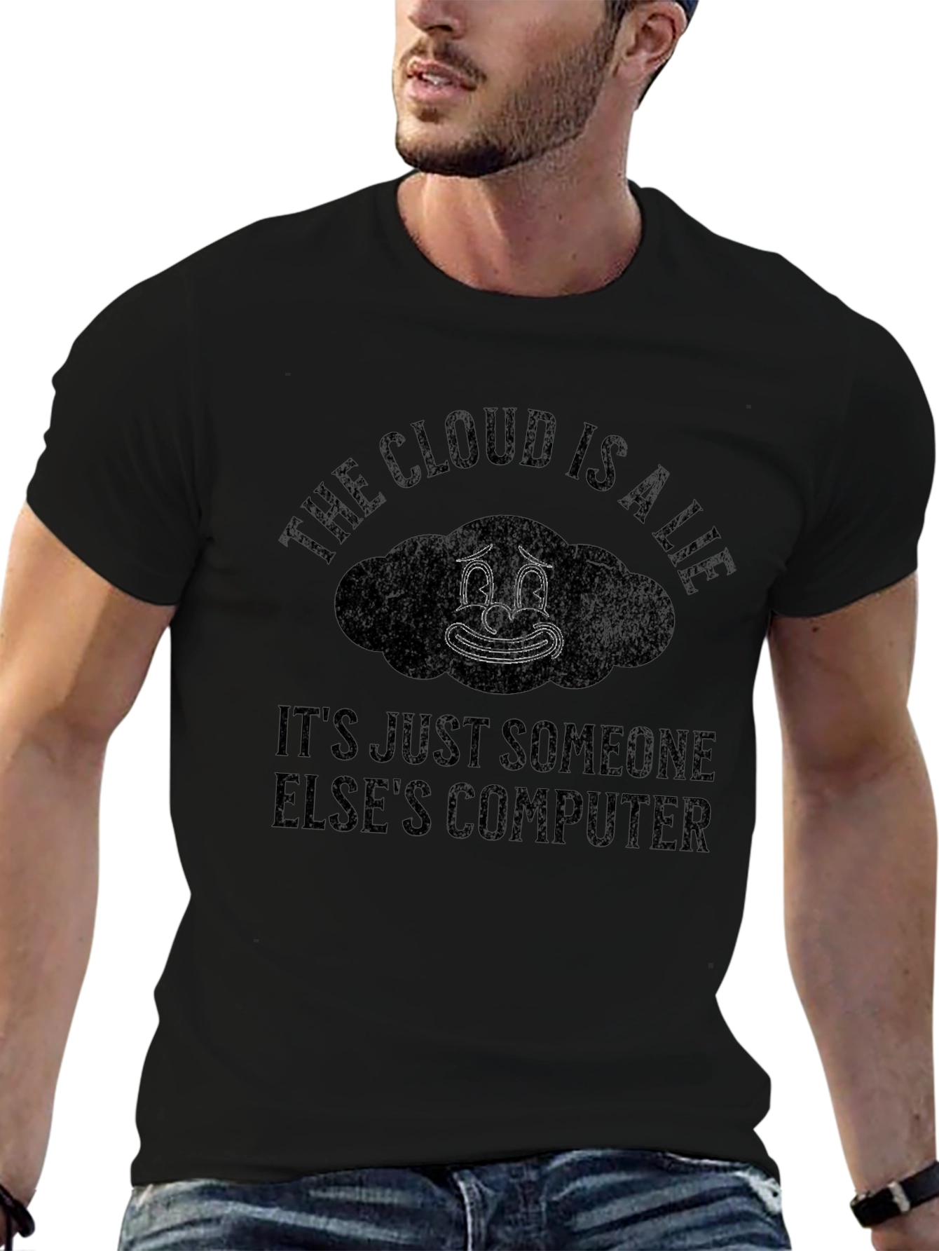 The Cloud Is A Lie Graphic Tee - Black